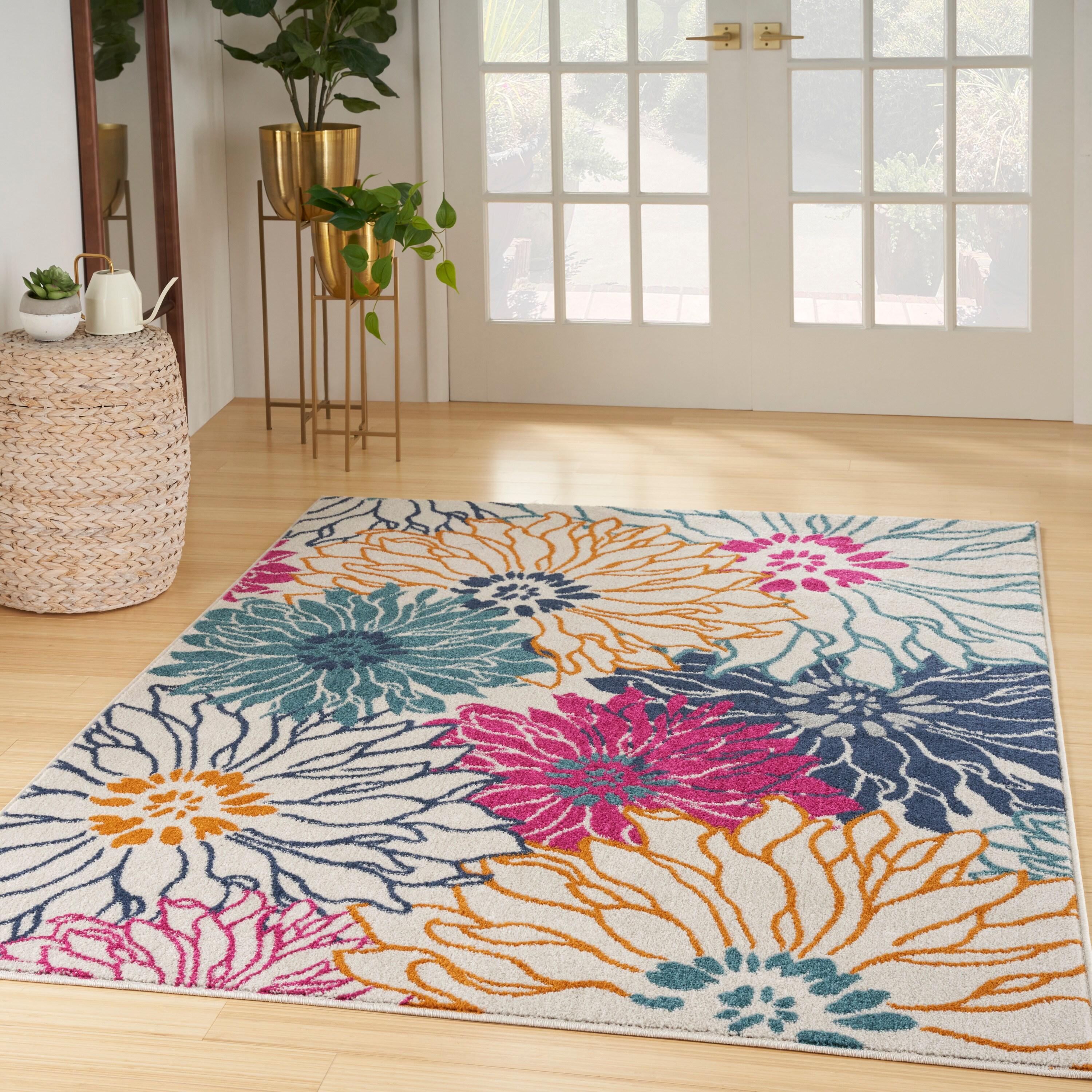 Nourison Passion Bohemian Transitional Floral Indoor Area Rug Ivory/Multi 8' x 10'