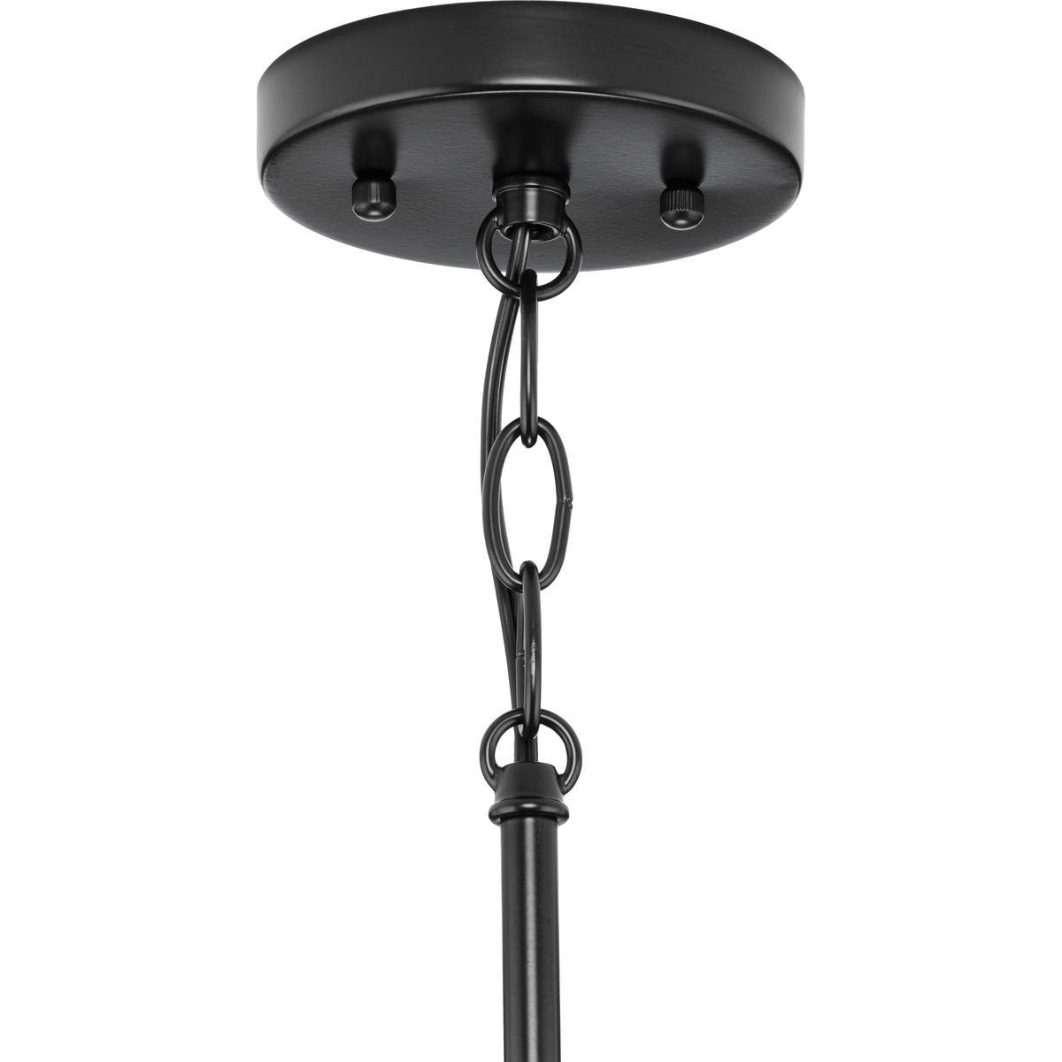 Progress Lighting Hinton 1-Light Pendant, Matte Black, Cone Shade