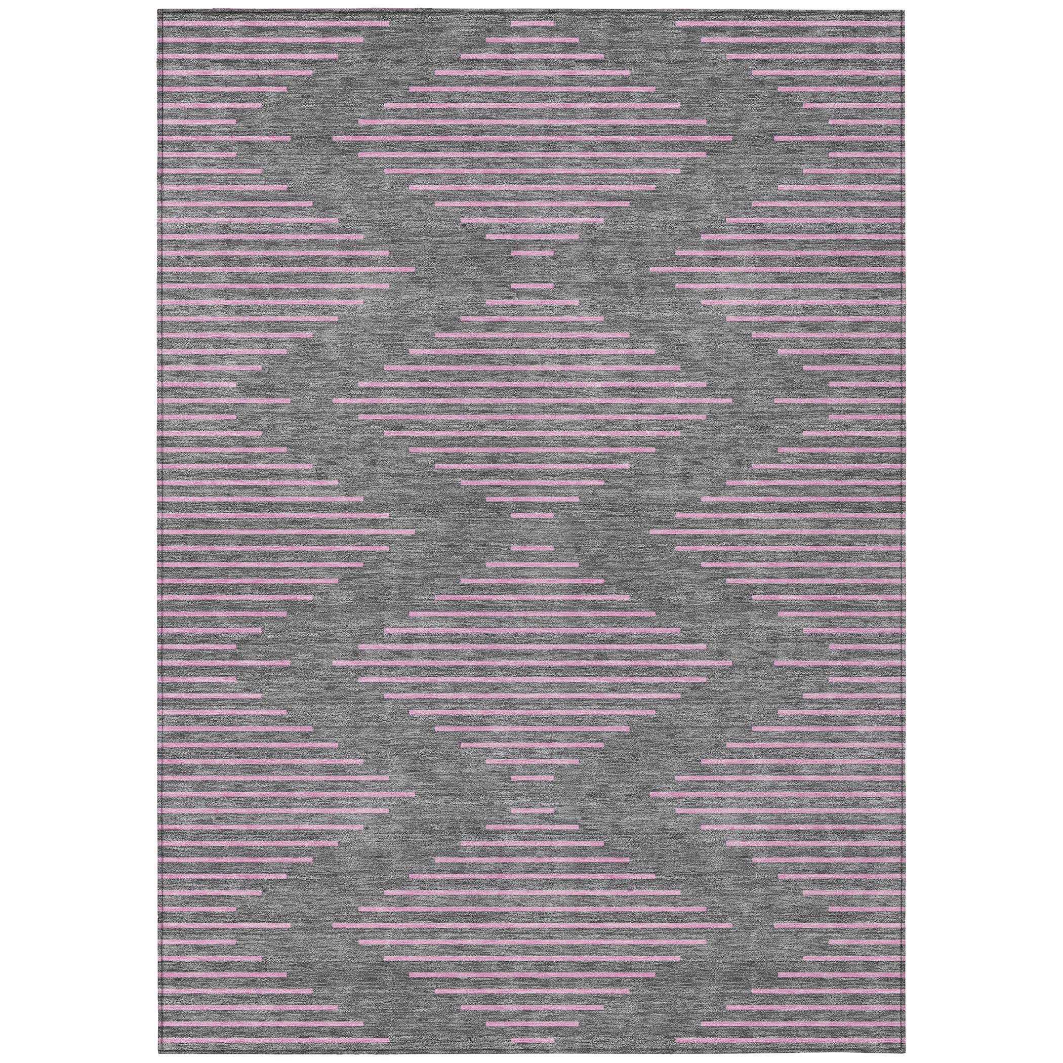 Machine Washable Indoor/Outdoor Chayden ACN1017 Gray Rug