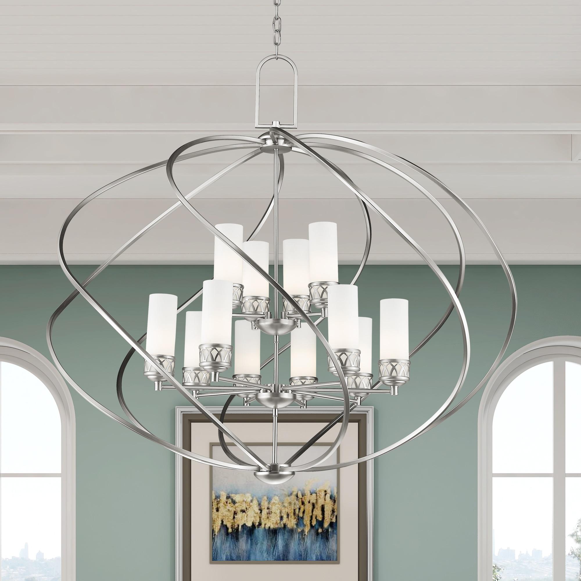 Livex Lighting Westfield Foyer Chandelier in Brushed Nickel