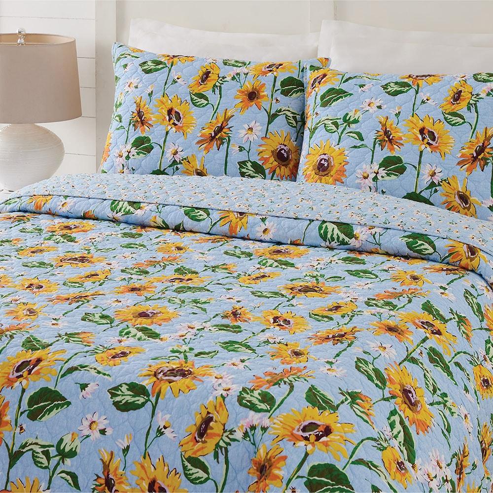 Vera Bradley Sunflower Sky 3 Piece Quilt Set