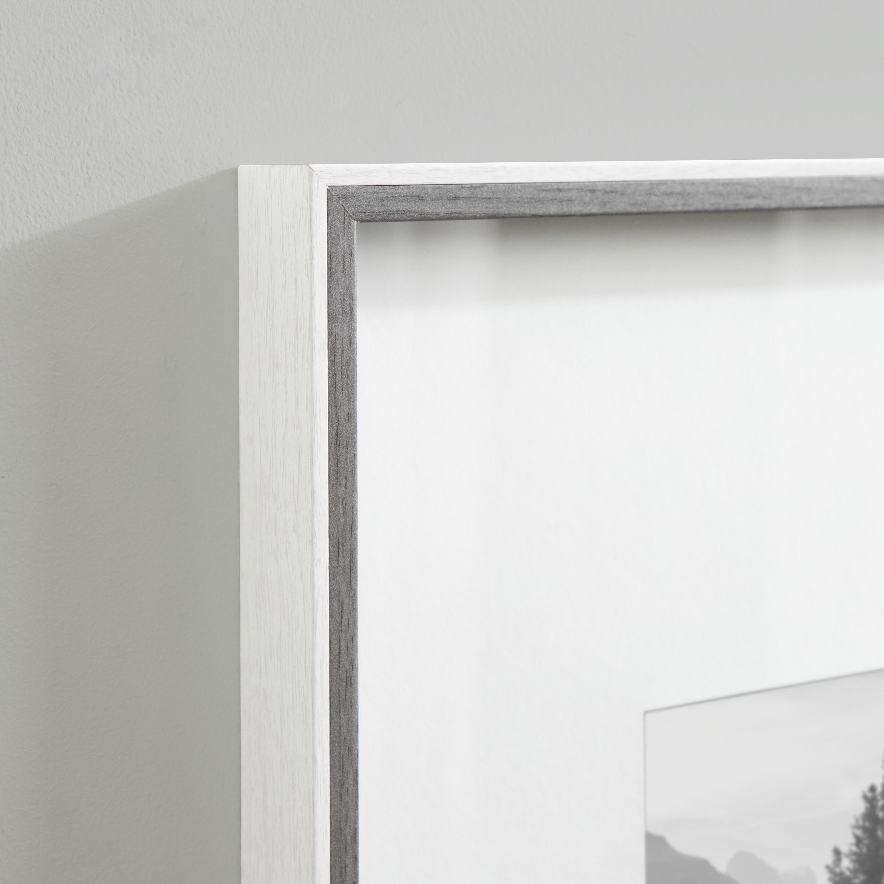 Kate & Laurel All Things Decor (Set of 3) 16"x20" Matted to 8"x10" Gibson Photo Frames Gray/White