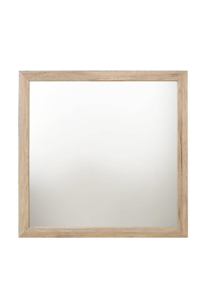 40" Square Full-Length White Oak Wood Mirror