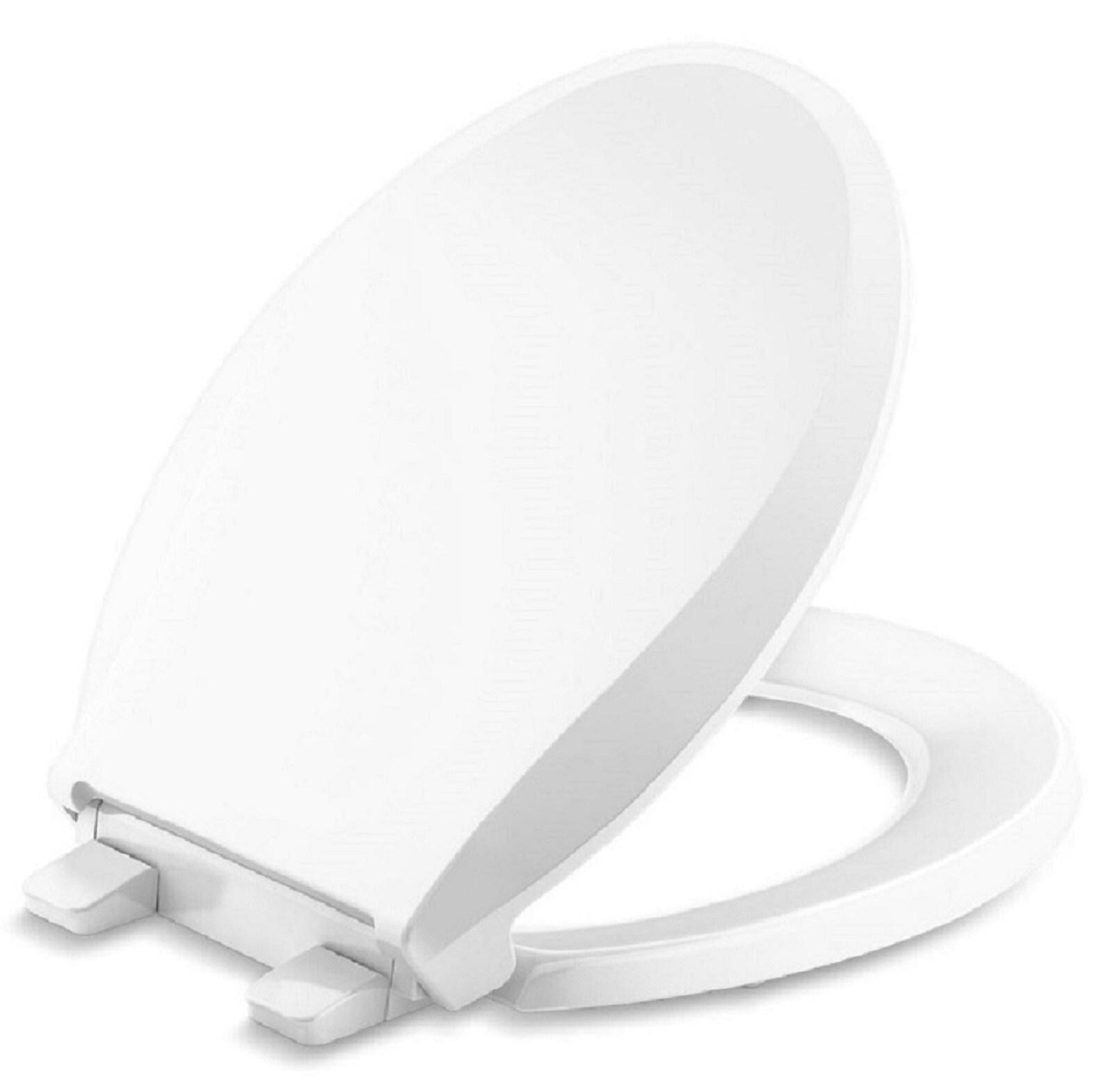 Kohler Cachet Round-Front Toilet Seat with Quiet-Close Lid and Seat and Grip-Tight Bumpers K-4639-RL-0