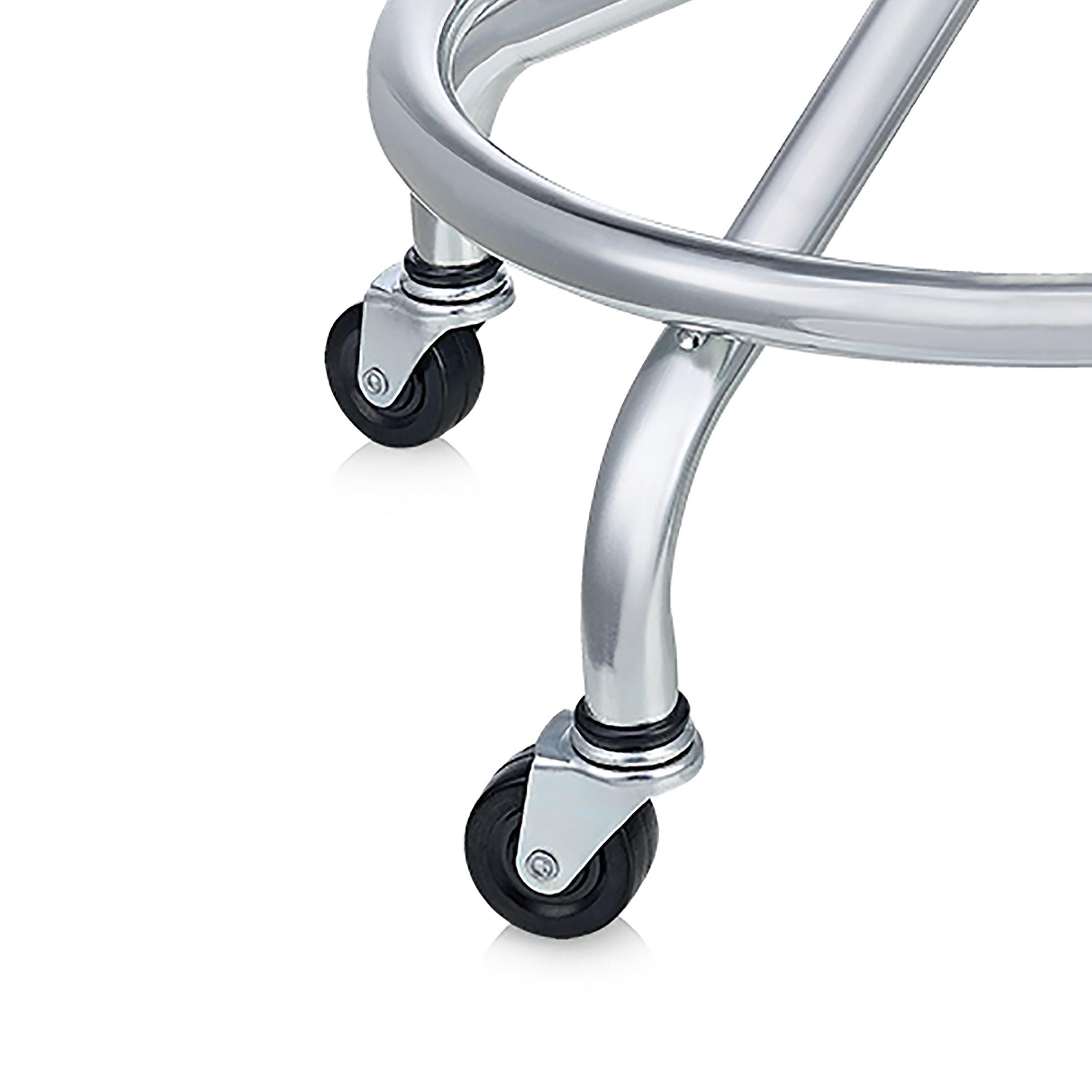 Seville Classics Adjustable Height Ergonomic Swivel Stool with Wheels