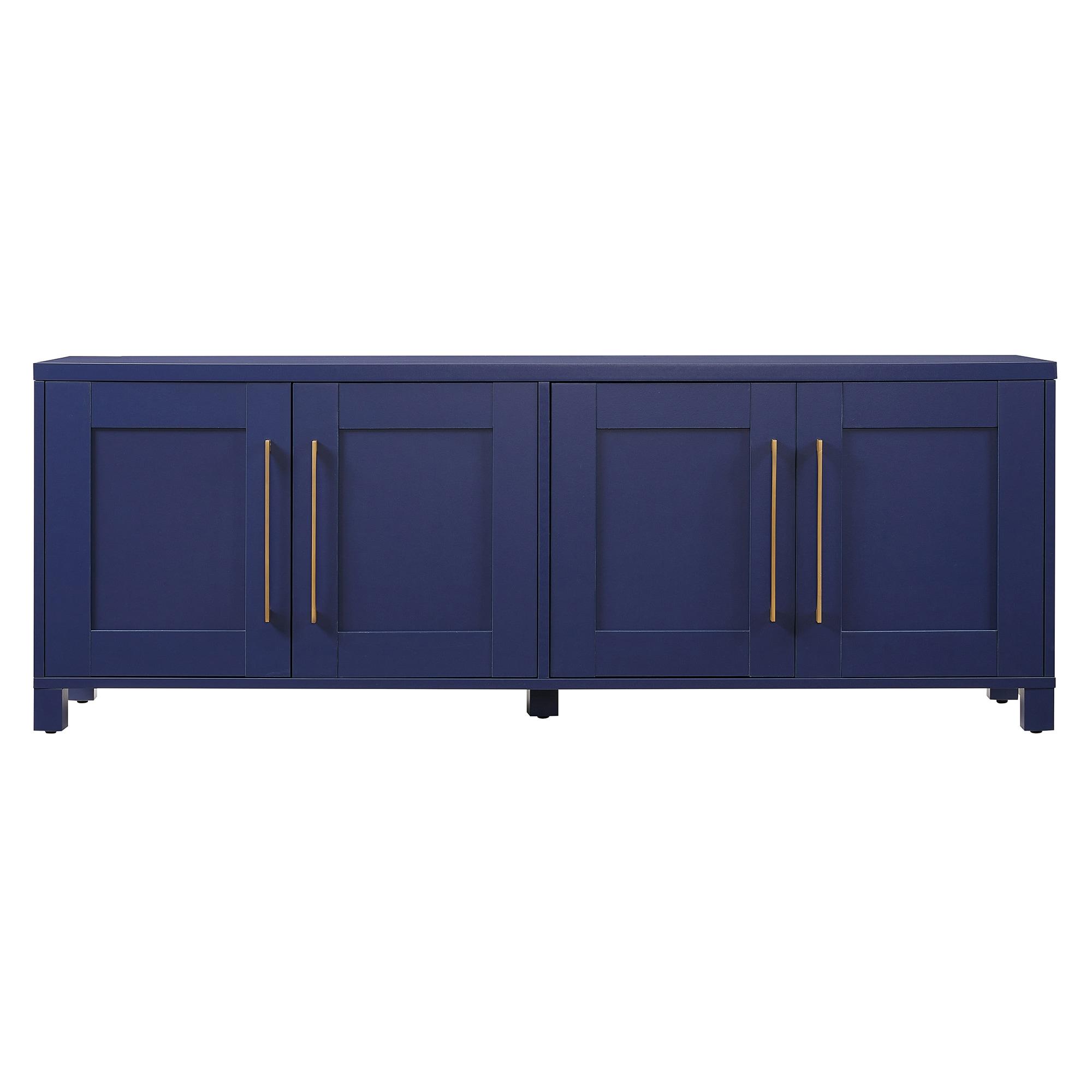 Evelyn&Zoe Chabot Rectangular TV Stand for TV's up to 75", Dark Blue