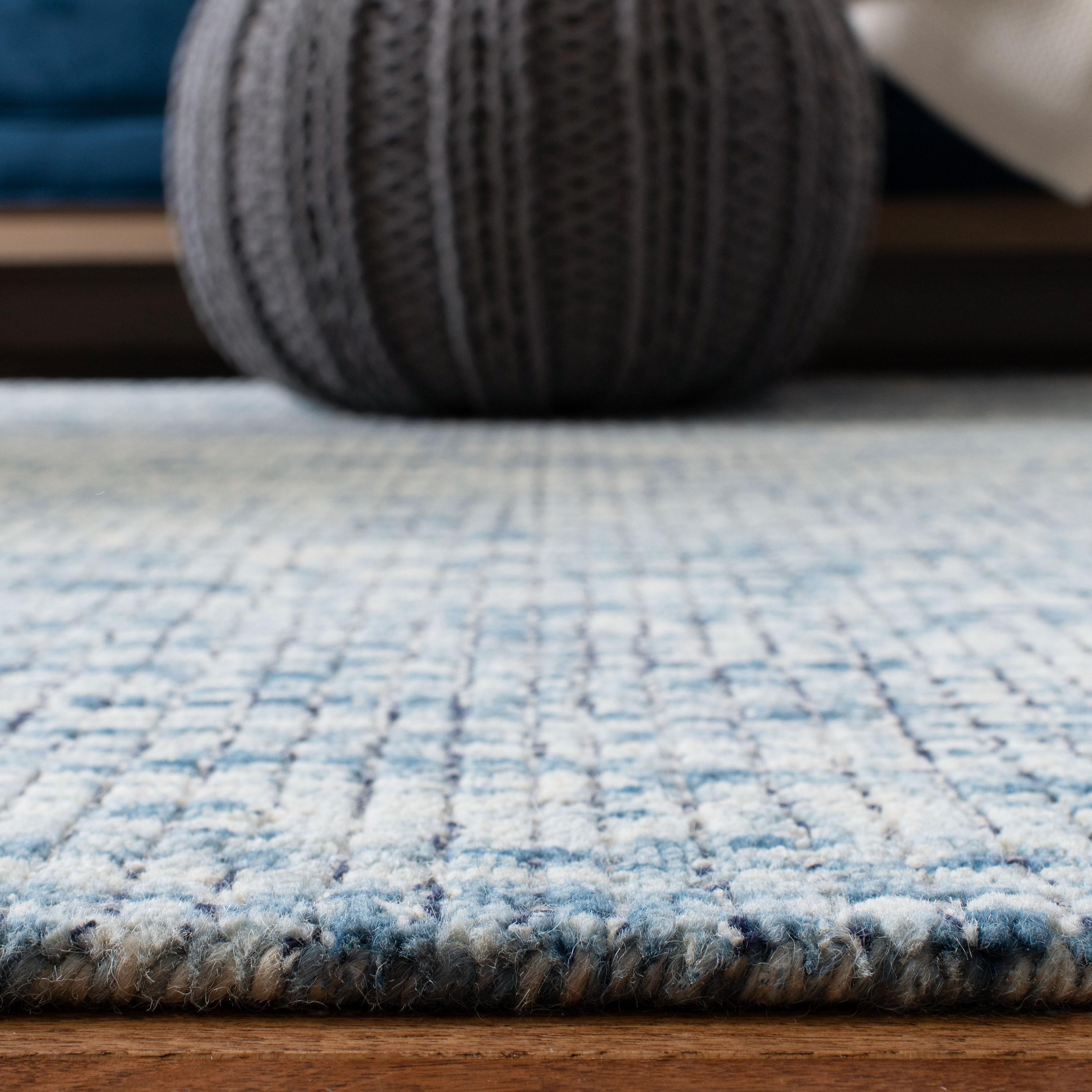 Abstract ABT473 Hand Tufted Area Rug - Ivory/Navy - 8'9"x11'9" - Safavieh.