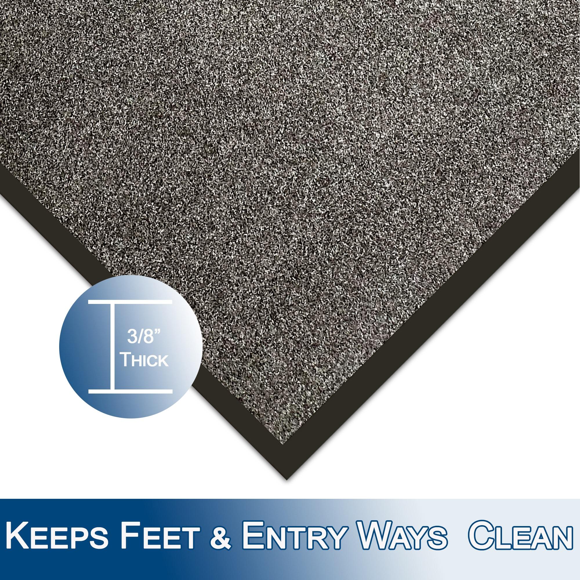 Charcoal Vinyl Wipe-N-Walk 3-ft x 5-ft Entrance Mat