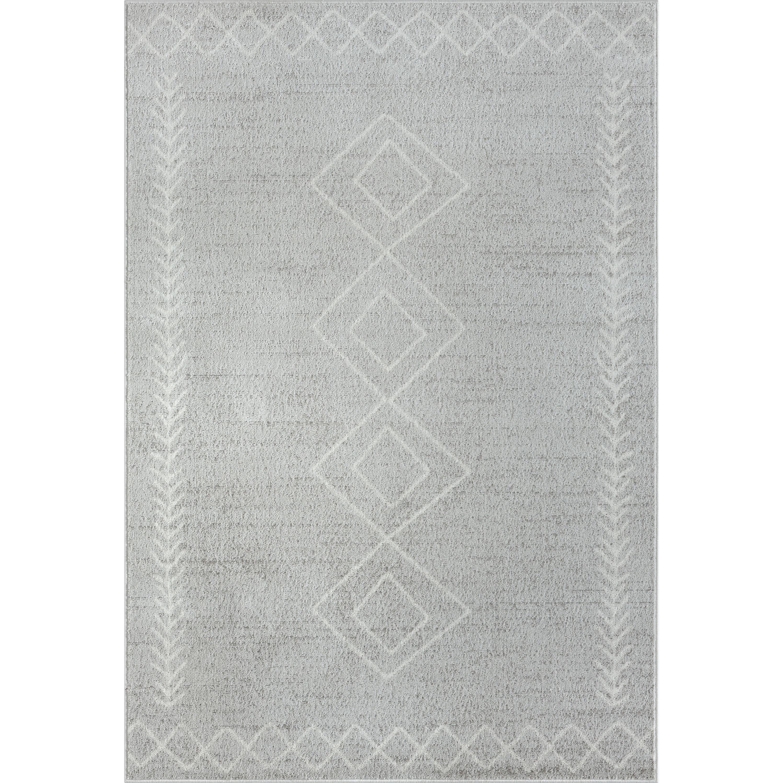 Geometric Performance Gray Area Rug