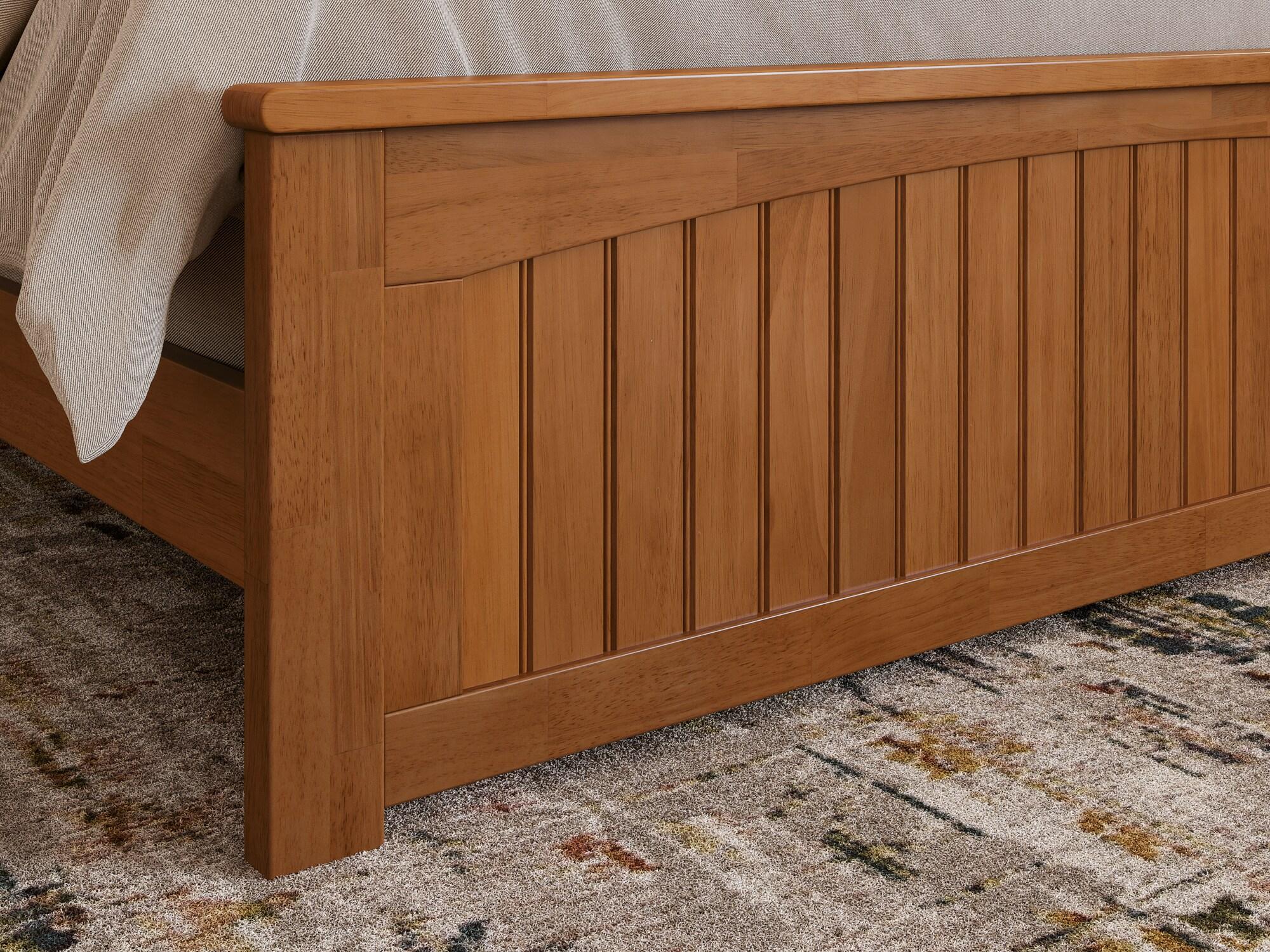 AFI Furnishings Nantucket Low Profile Solid Wood Platform Bed with Matching Footboard