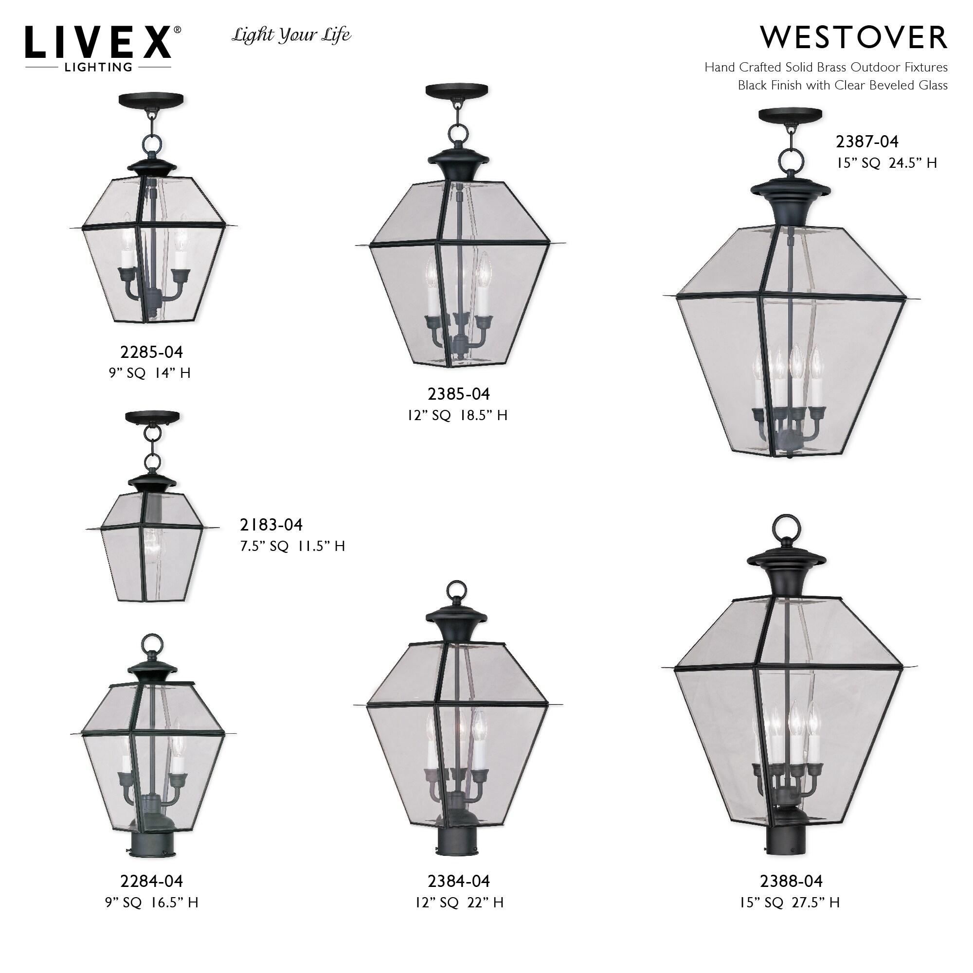 Livex Lighting Westover 3 - Light Pendant in  Black