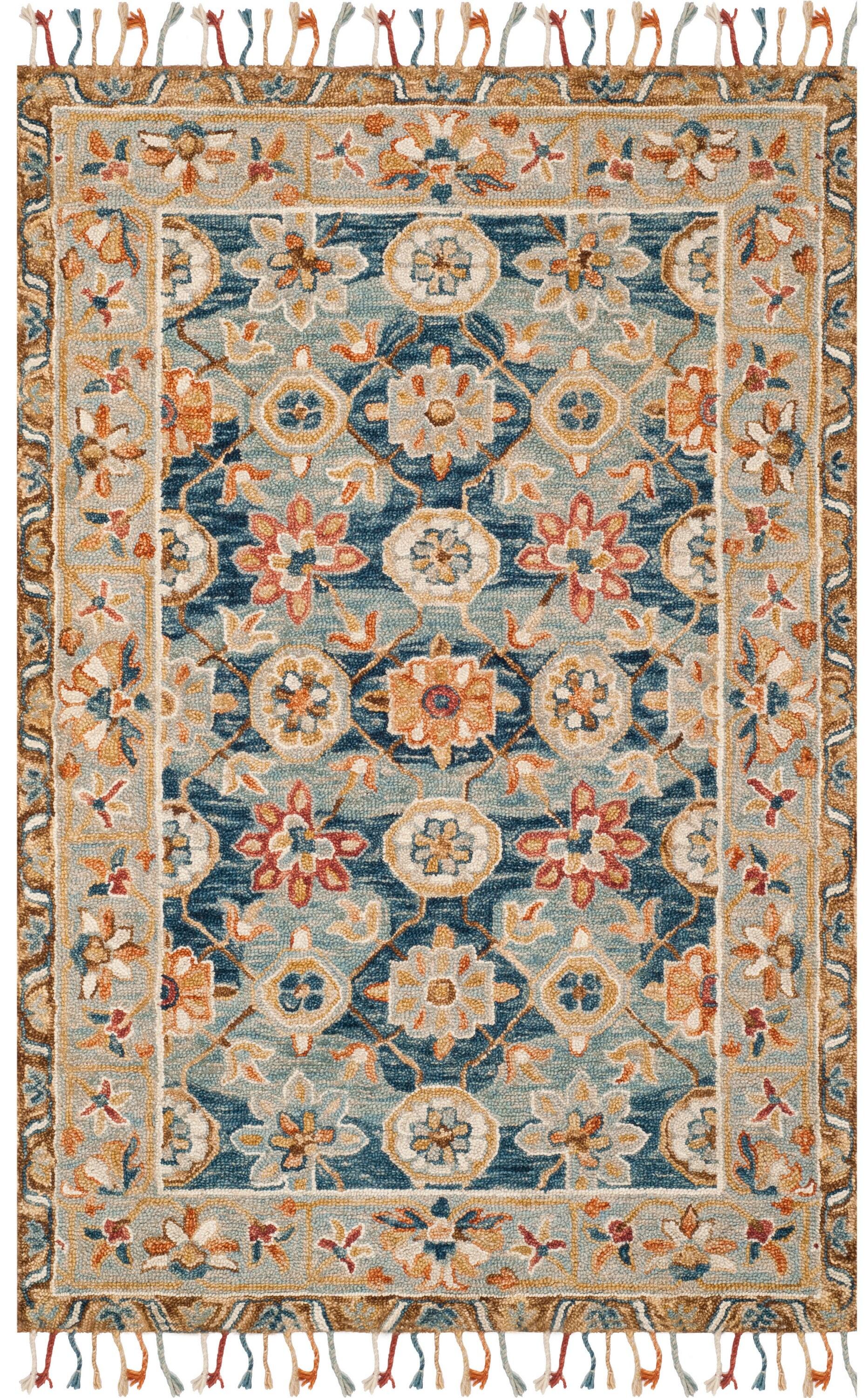 Aspen APN110 Hand Tufted Area Rug - Grey/Navy - 5'x8' - Safavieh.