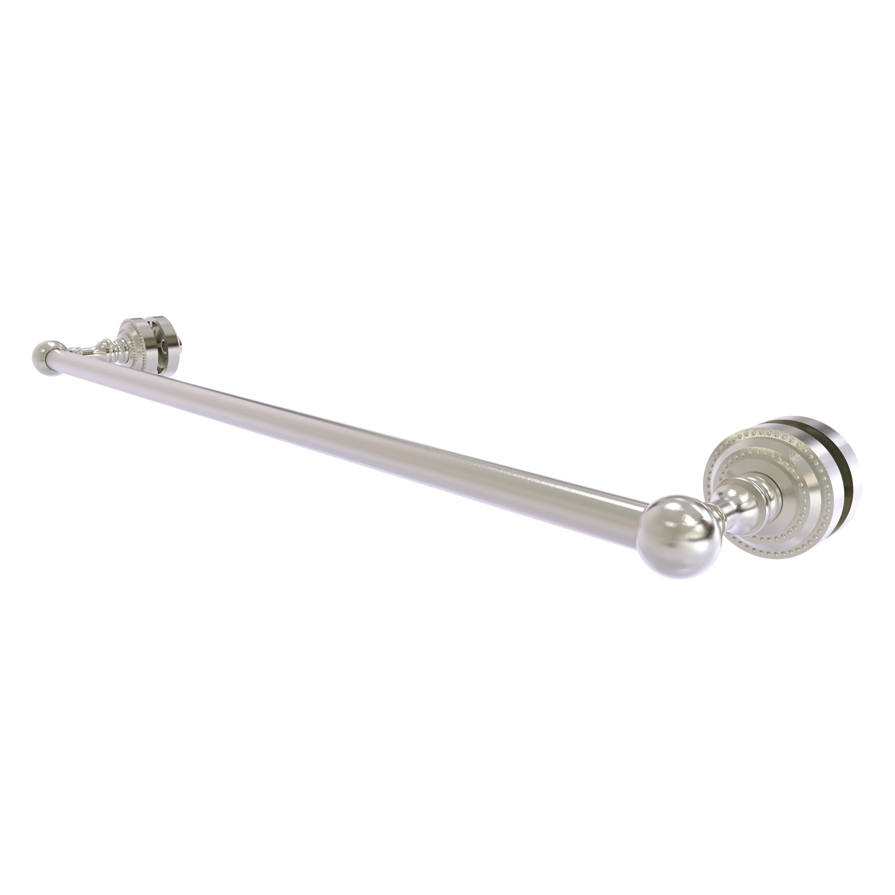 Satin Nickel 24-Inch Wall Mounted Shower Door Towel Bar