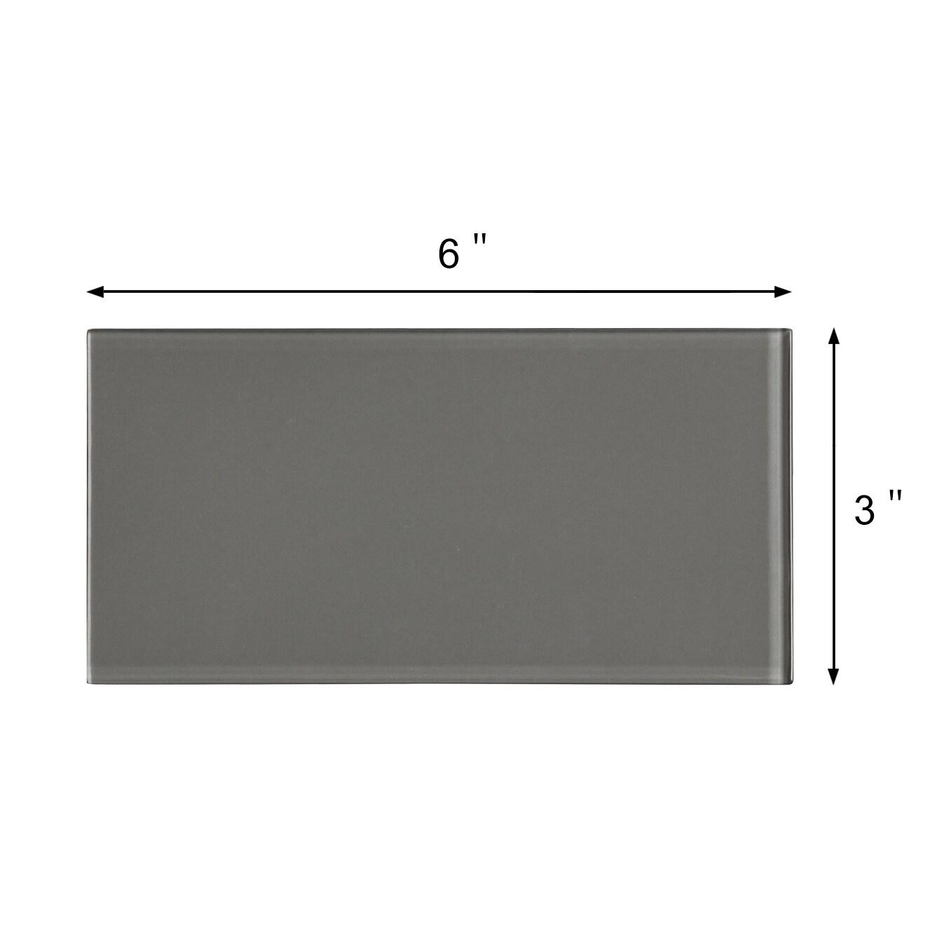 3'' W x 6'' L Glass Peel and Stick Subway Tile