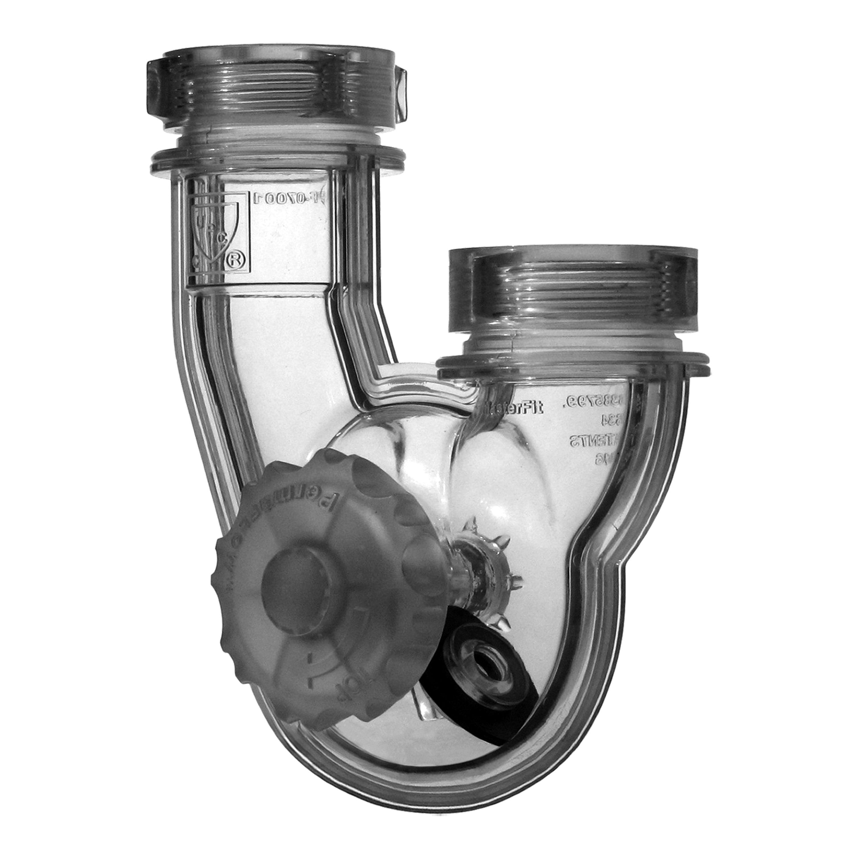 PermaFLOW Transparent ABS No Clog P-Trap with Wiper