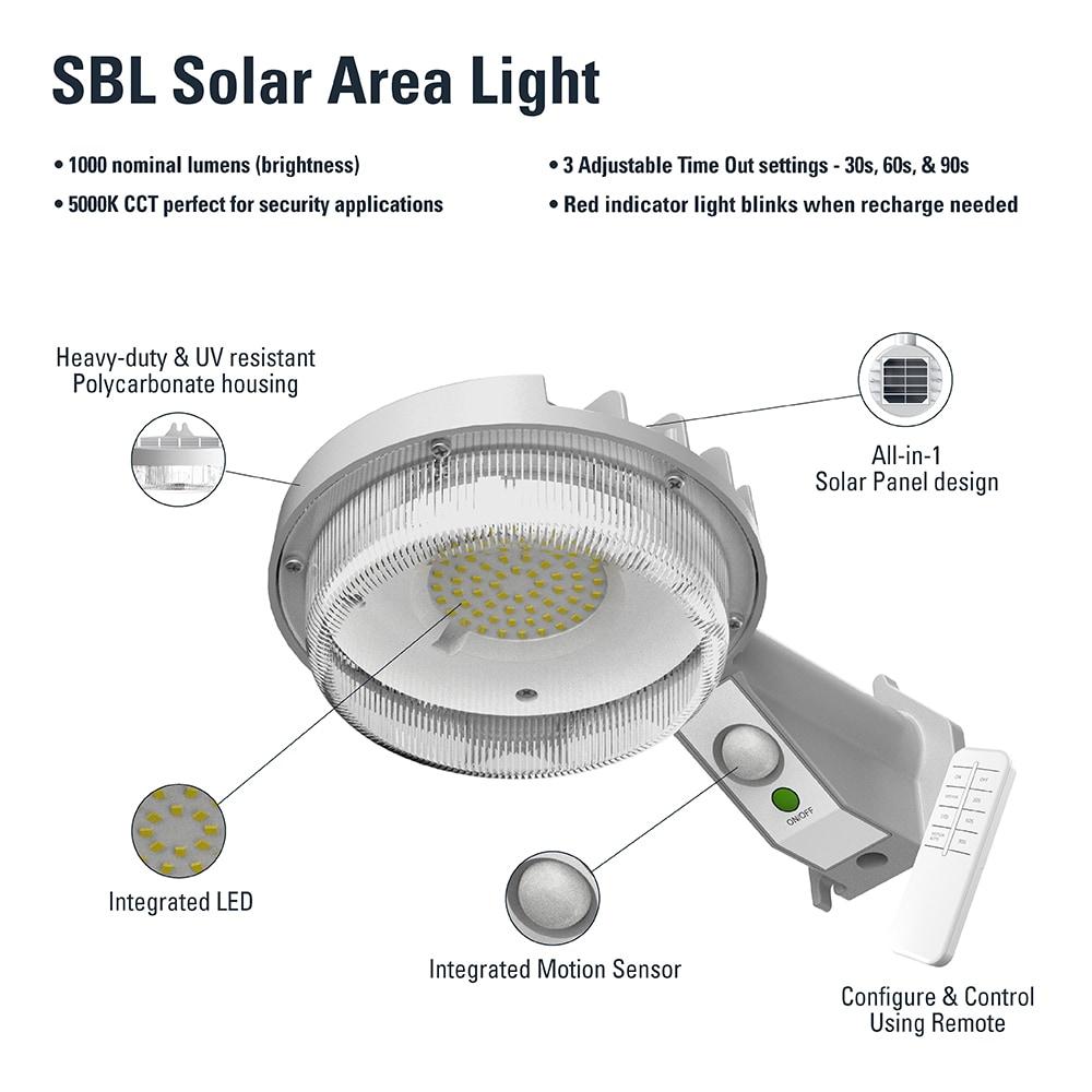Halo Motion-Sensing Solar Powered LED Gray Area Light