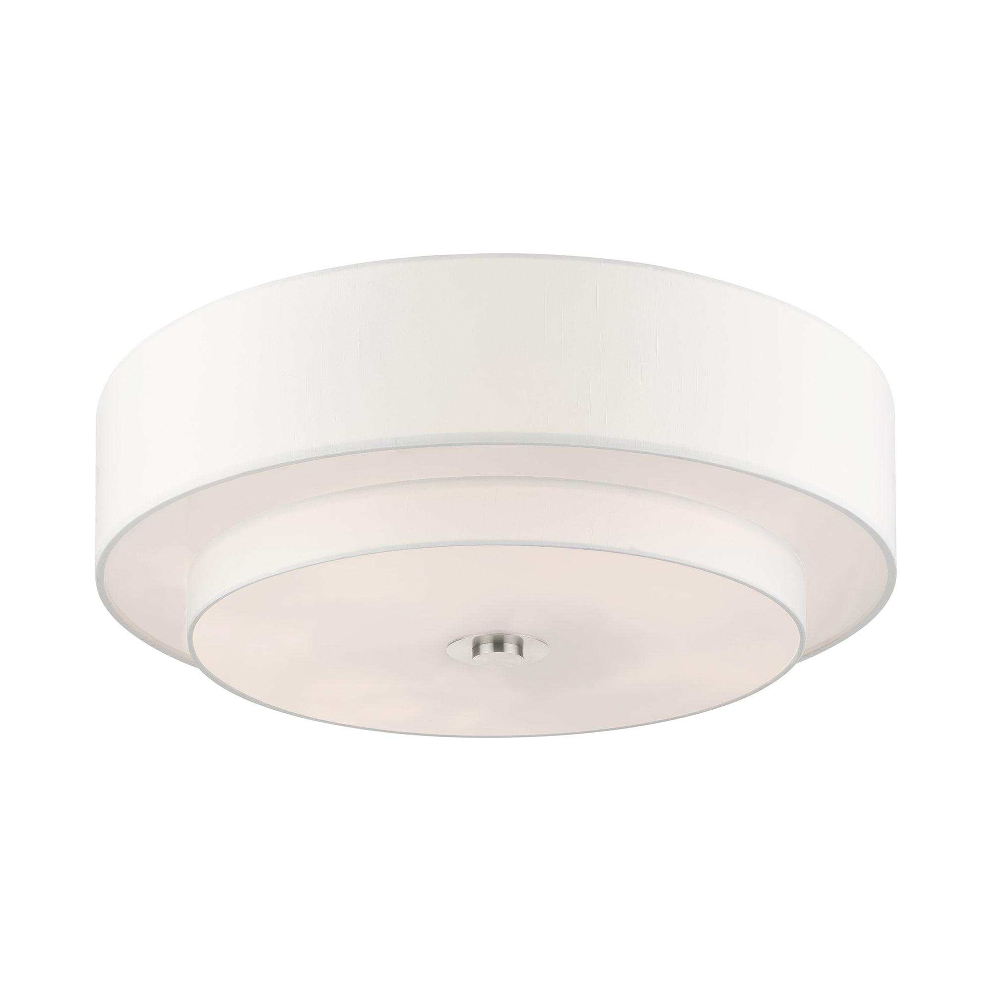 Livex Lighting Meridian 6 - Light Semi-Flush Mount in  Brushed Nickel