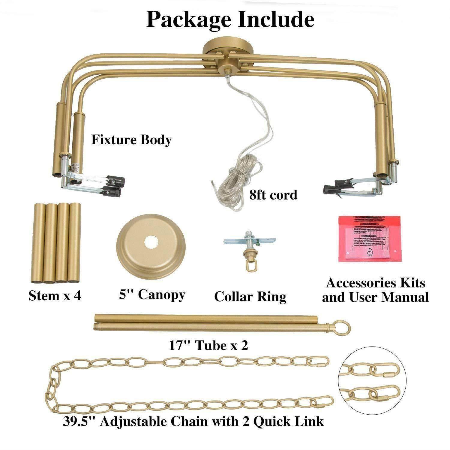 LNC 8-Light Matte Gold Modern/Contemporary Candle LED Dry rated Chandelier for Living Room