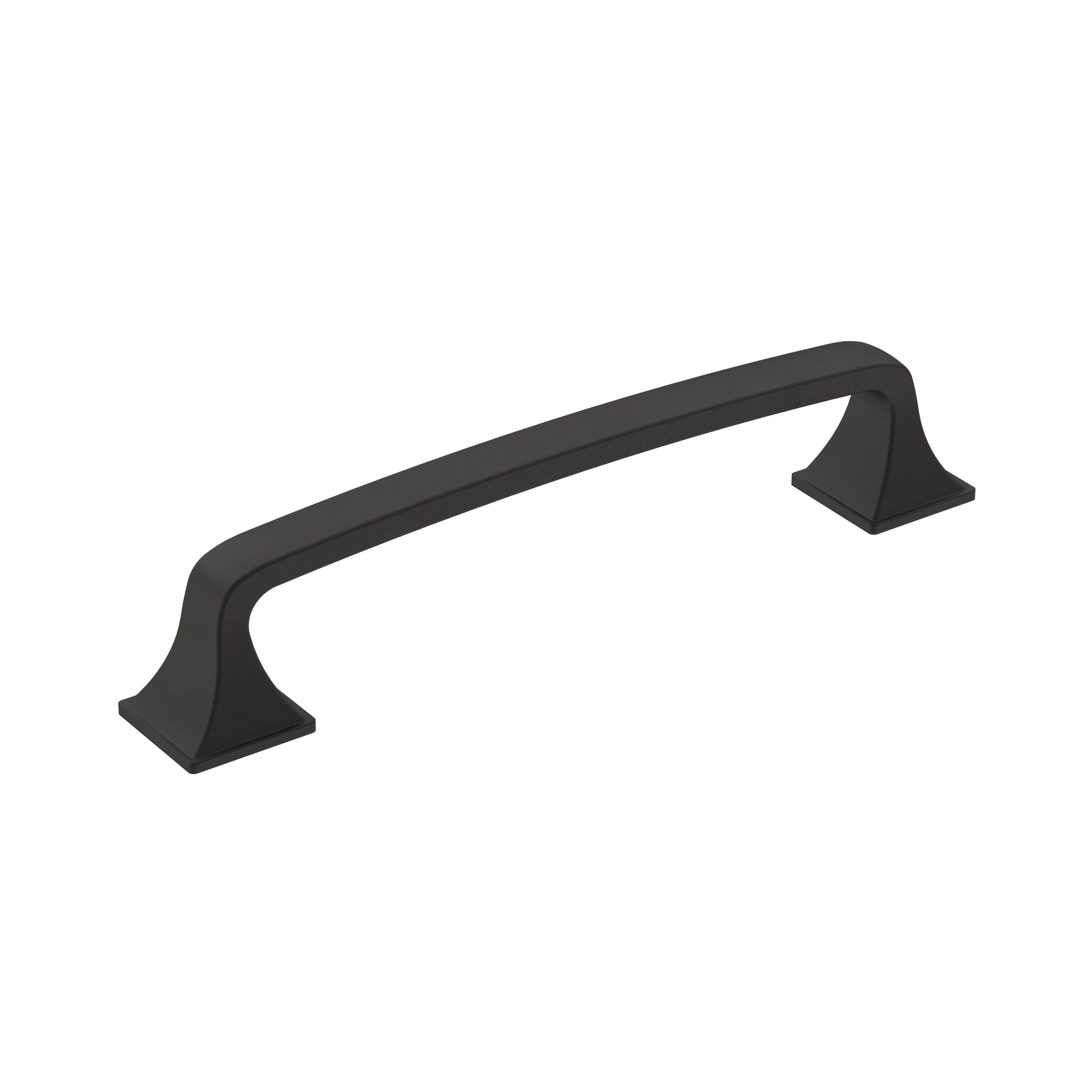 Amerock Ville 5-1/16 inch (128mm) Center-to-Center Matte Black Cabinet Pull