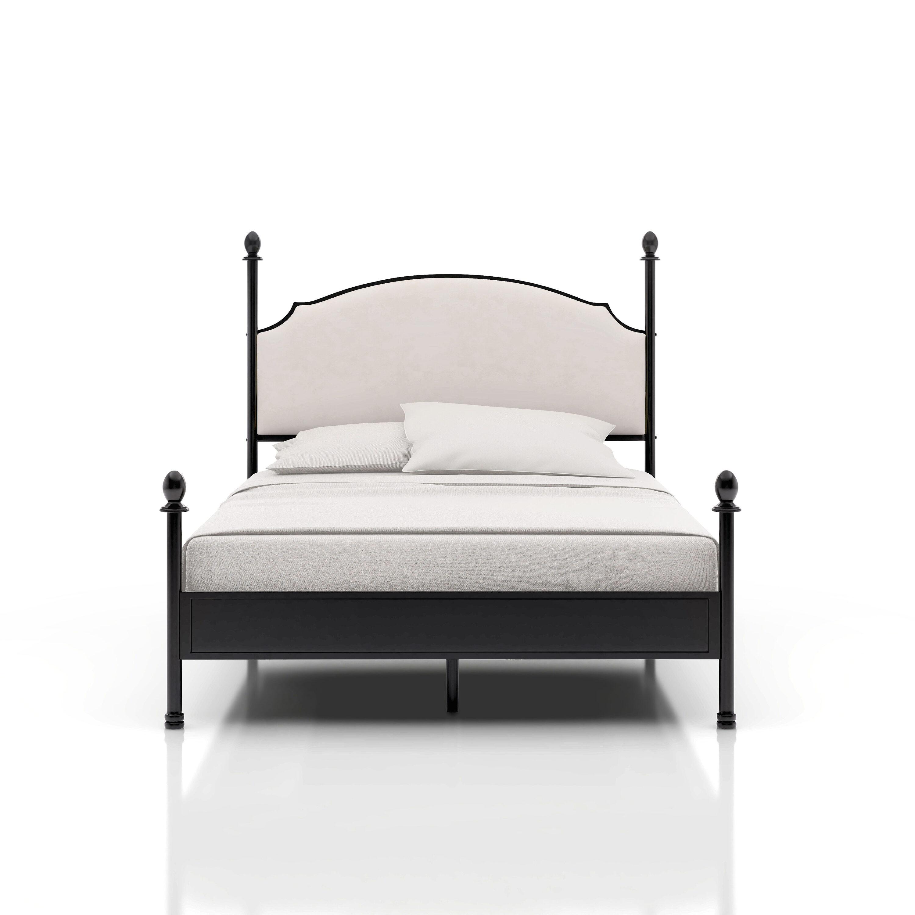 Blakesburg Upholstered Metal Four Poster Bed