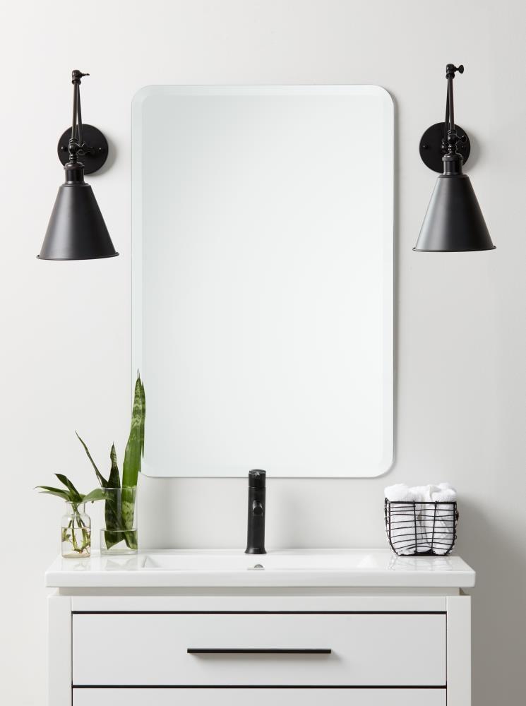 24" x 36" Frameless Clear Glass Beveled Vanity Mirror