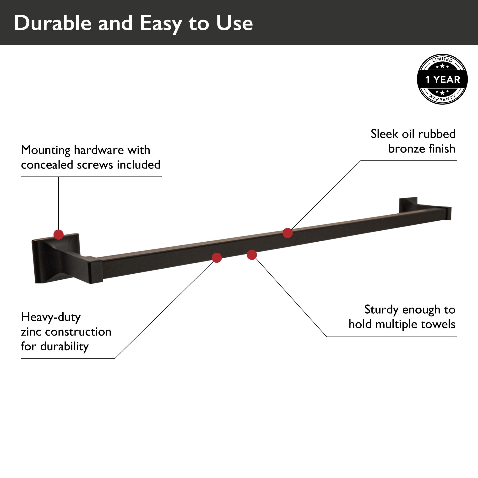 Millbridge 18 in. Towel Bar in Oil Rubbed Bronze