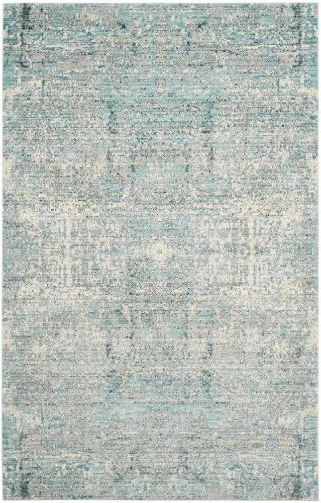 Mystique MYS971 Power Loomed Area Rug Teal / Multi 4' X 6' - Safavieh.