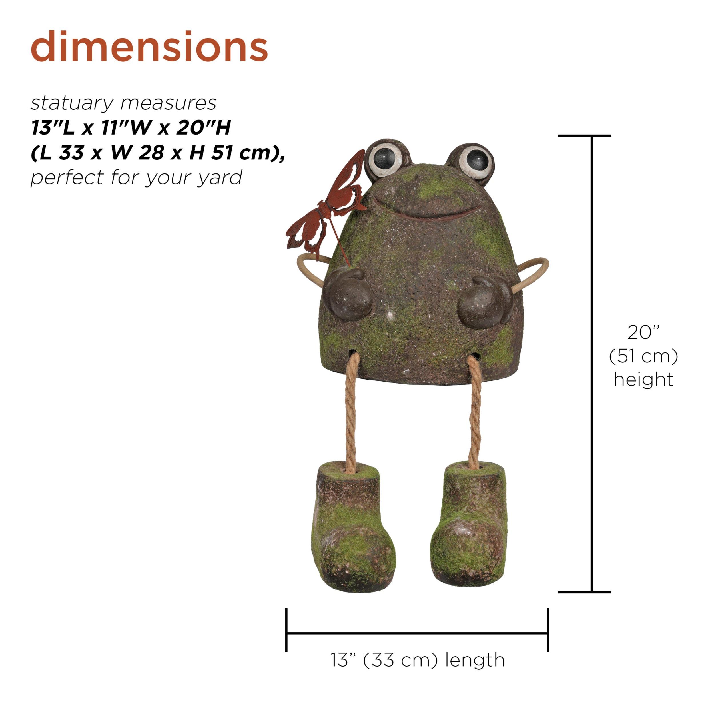 Alpine Corporation 12-in H x 11-in W Multiple colors/finishes Frog Garden Statue