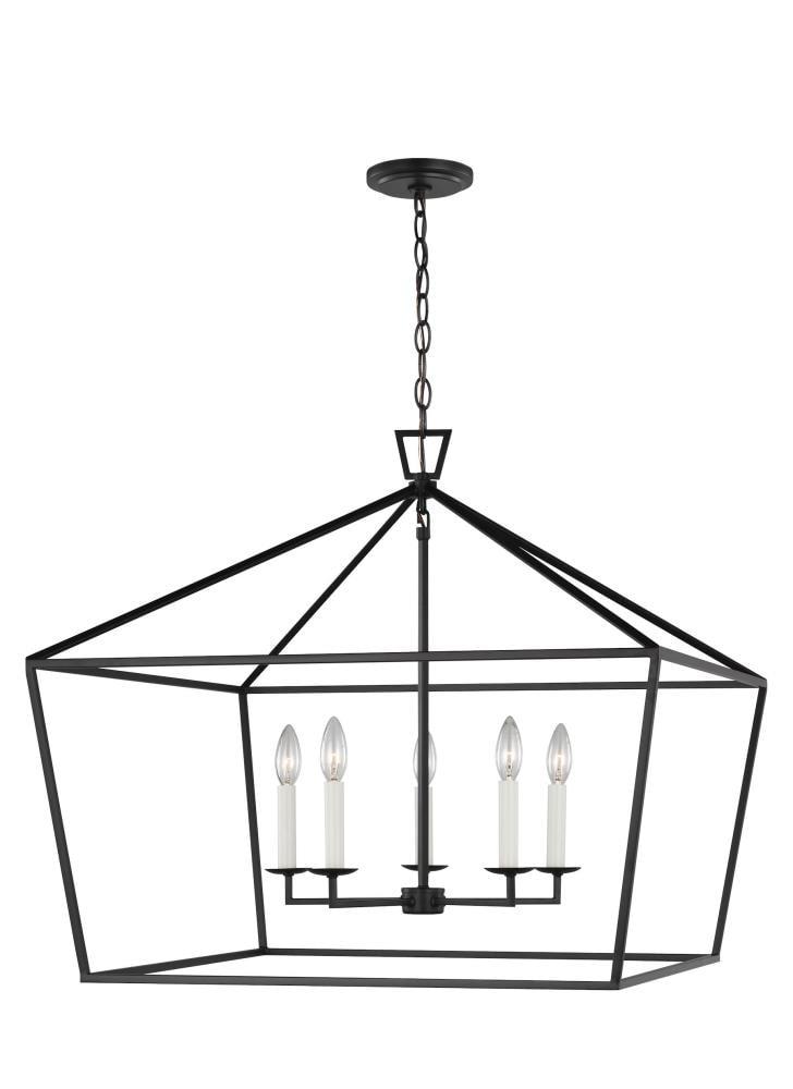 Gala Wide Pendant Light - Black / 28"W