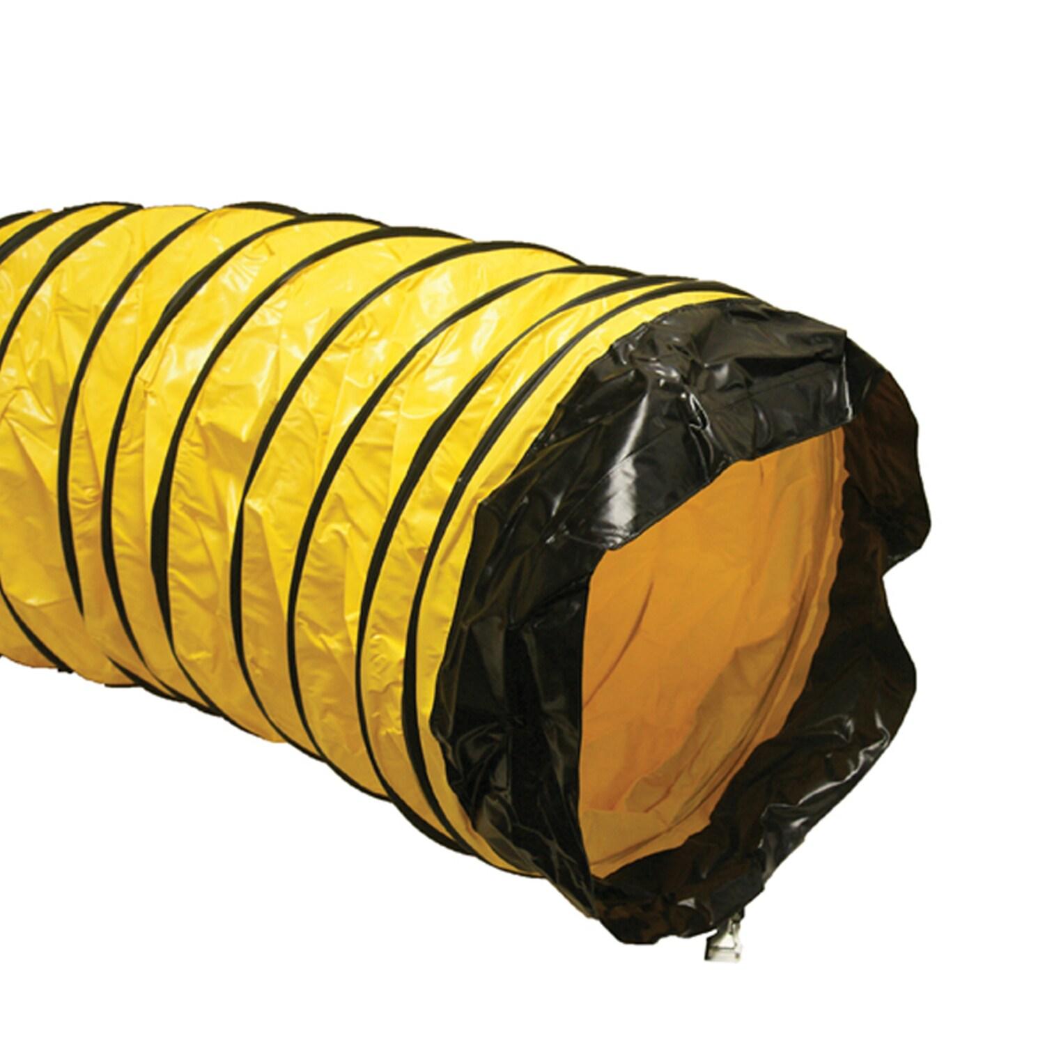 Yellow 24-Inch PVC-Coated Polyester Flexible Duct Hose