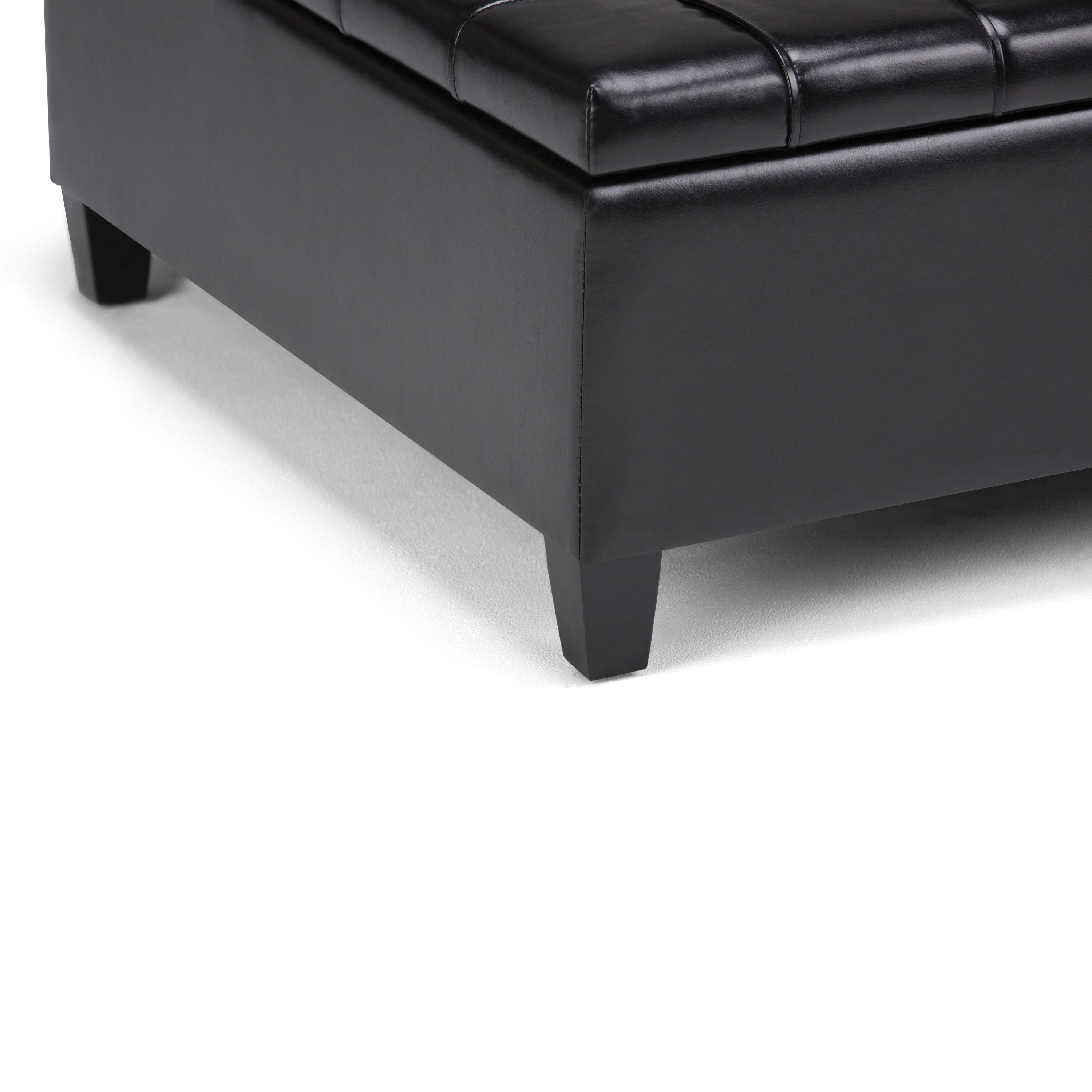 Simpli Home Harrison Coffee Table Storage Ottoman