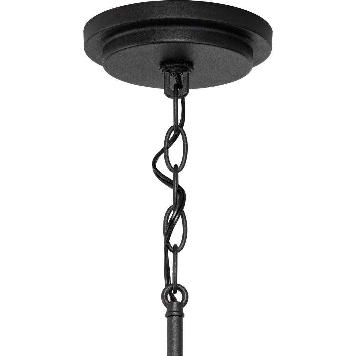 Progress Lighting Briarwood 4-Light Foyer Pendant, Textured Black, No Shade