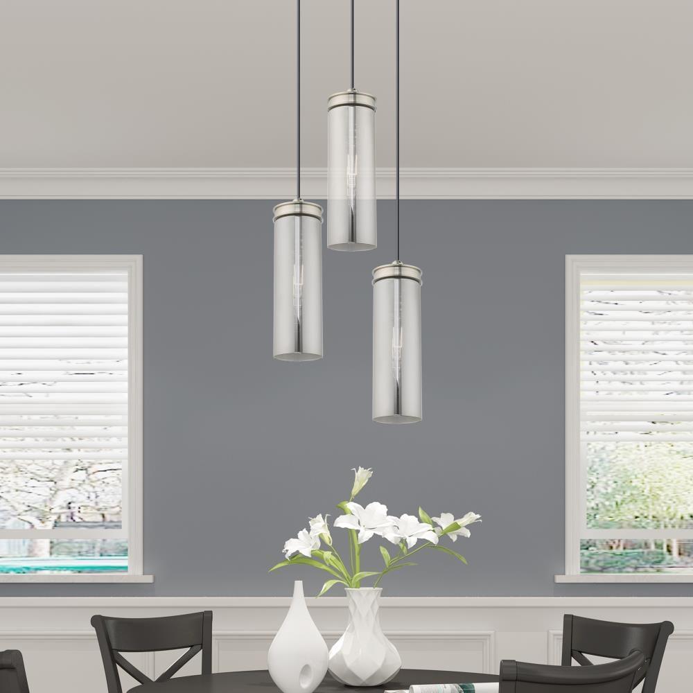 Livex Lighting Art Glass 1 - Light Pendant in  Brushed Nickel