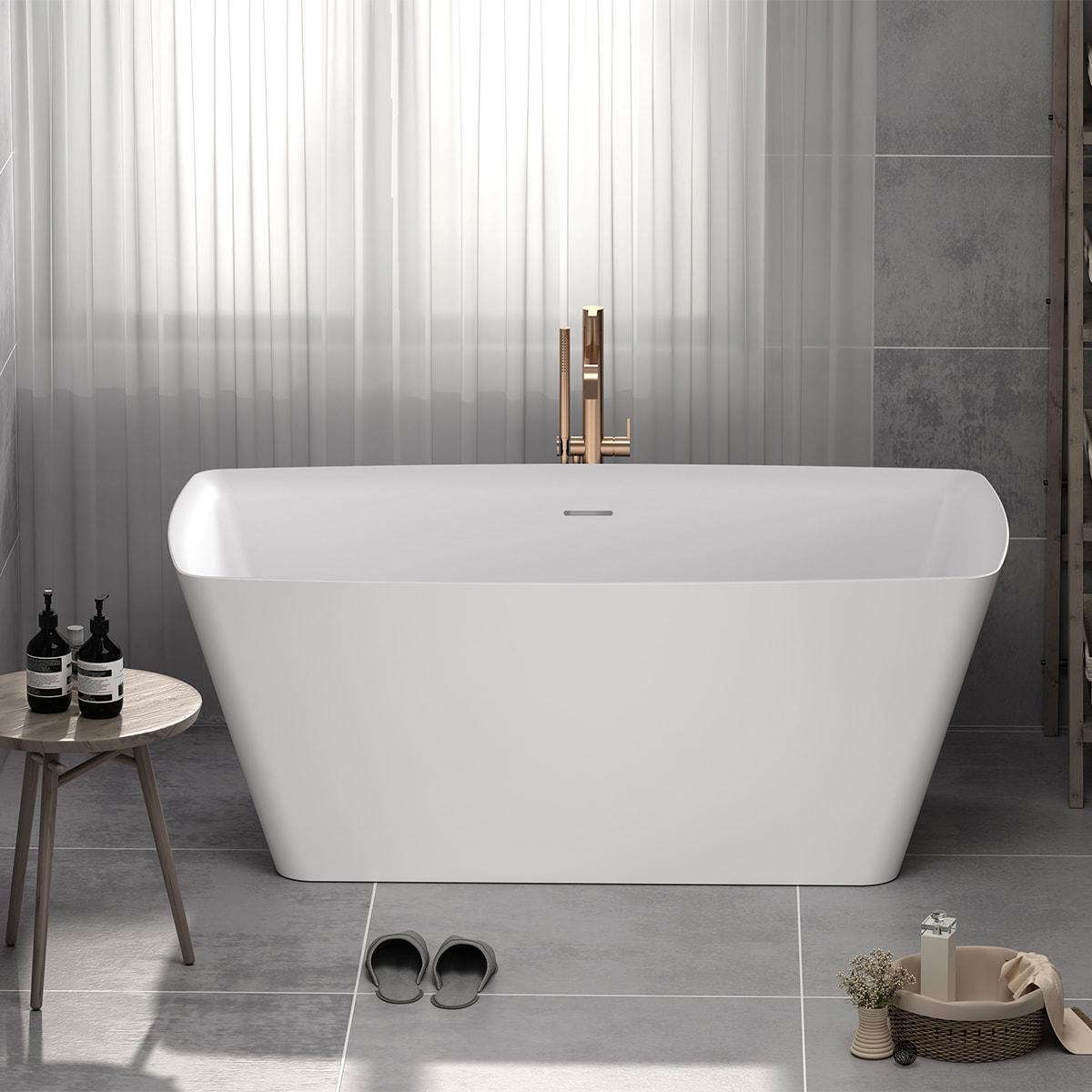 65.94'' x 29.53'' Freestanding Soaking Acrylic Bathtub