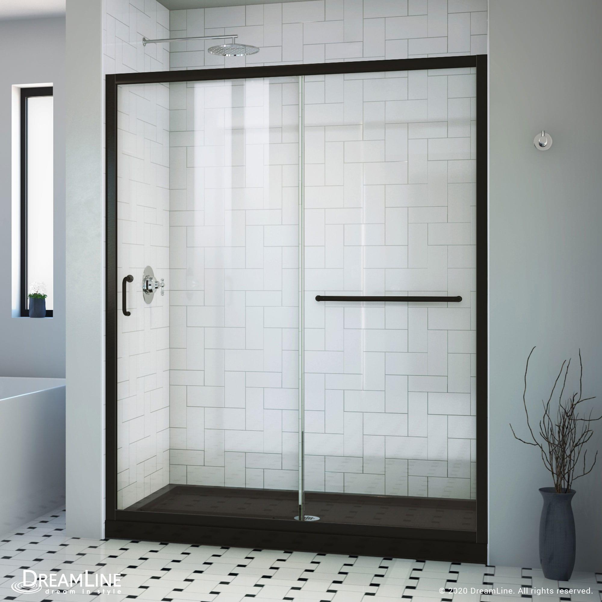 Infinity-Z 60" W x 74.75" H Framed Sliding Shower Kit