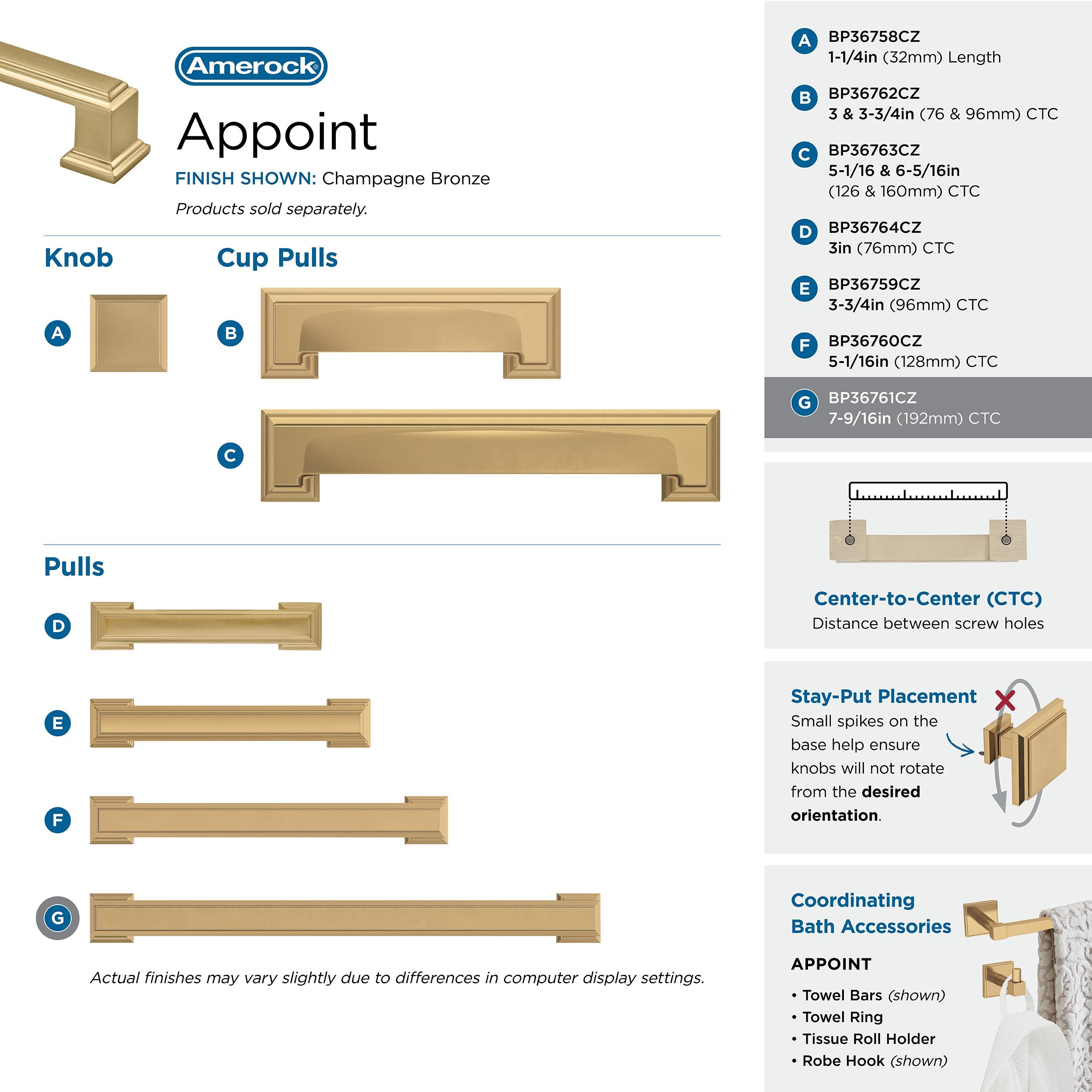 Appoint 7 9/16" Center To Center Bar Pull