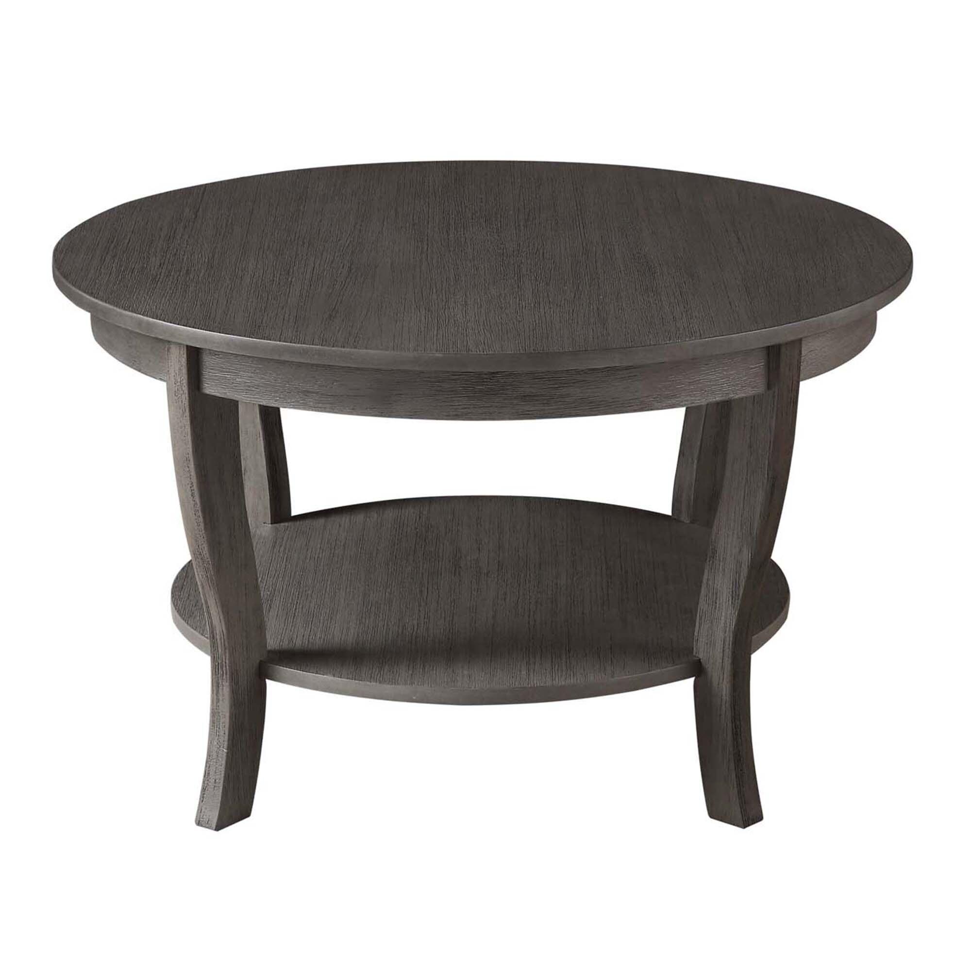 American Heritage Round Coffee Table with Shelf