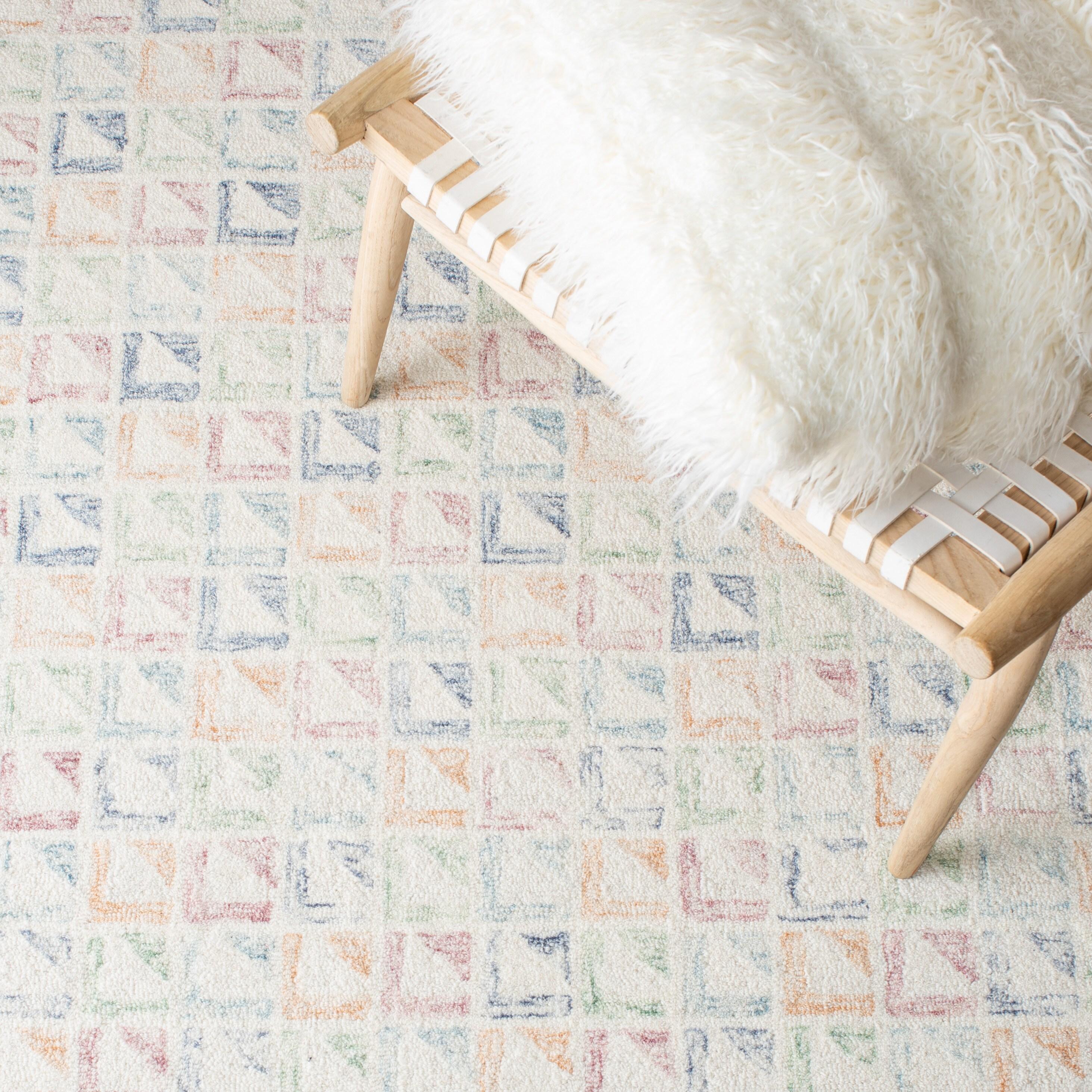 Rodeo Drive RD102 Hand Tufted Area Rug - Ivory/Blue - 4'x6' - Safavieh.