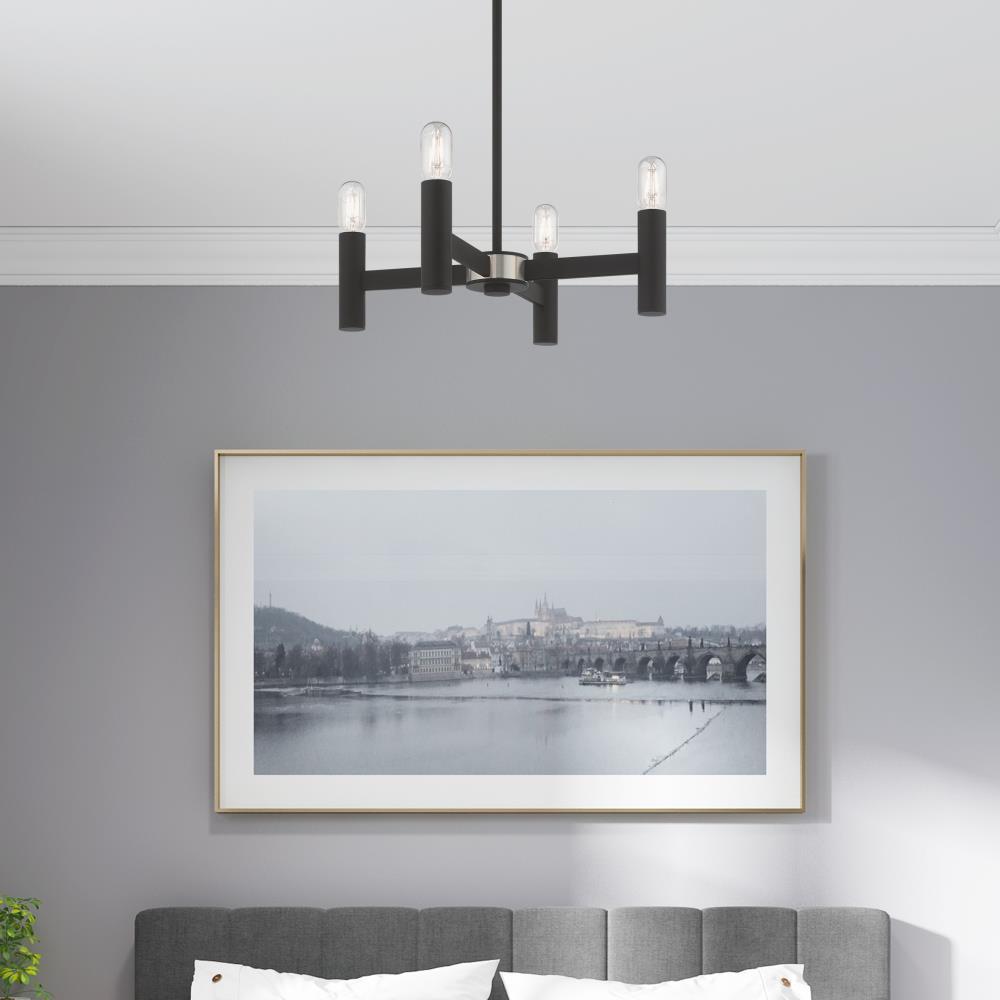 Livex Lighting Copenhagen 4 - Light Chandelier in  Black