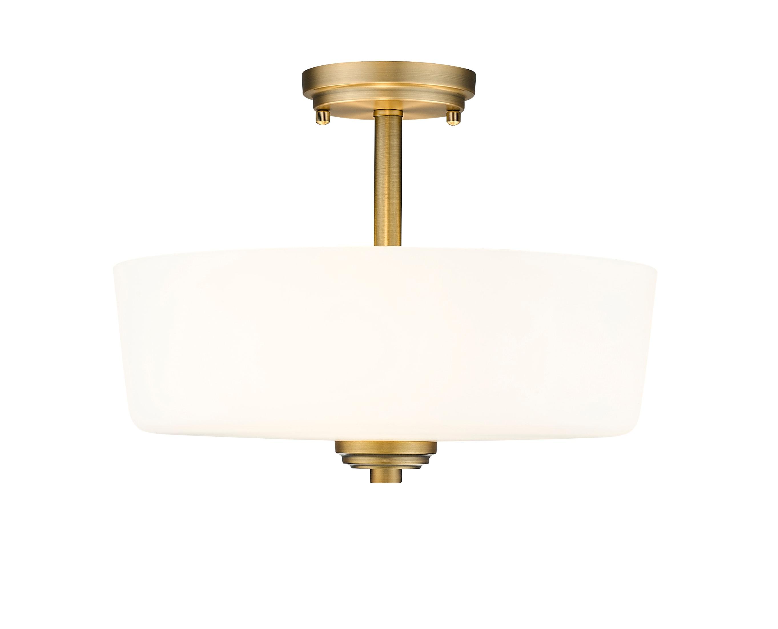 Z-Lite 220SF3-HBR Arlington 15 Inch Flush Mount Ceiling Light, Brass