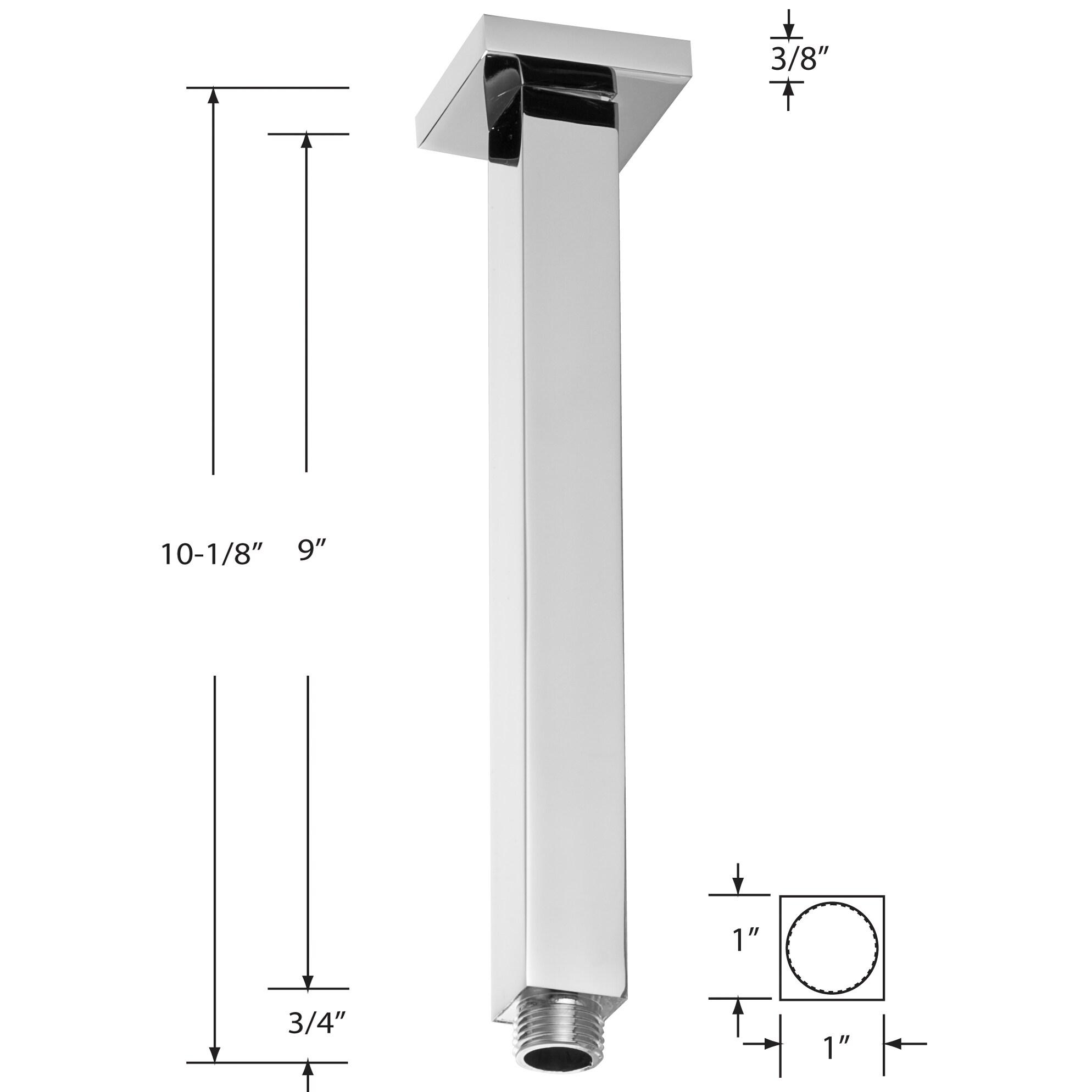 Satin Nickel Ceiling Mounted Square Shower Arm