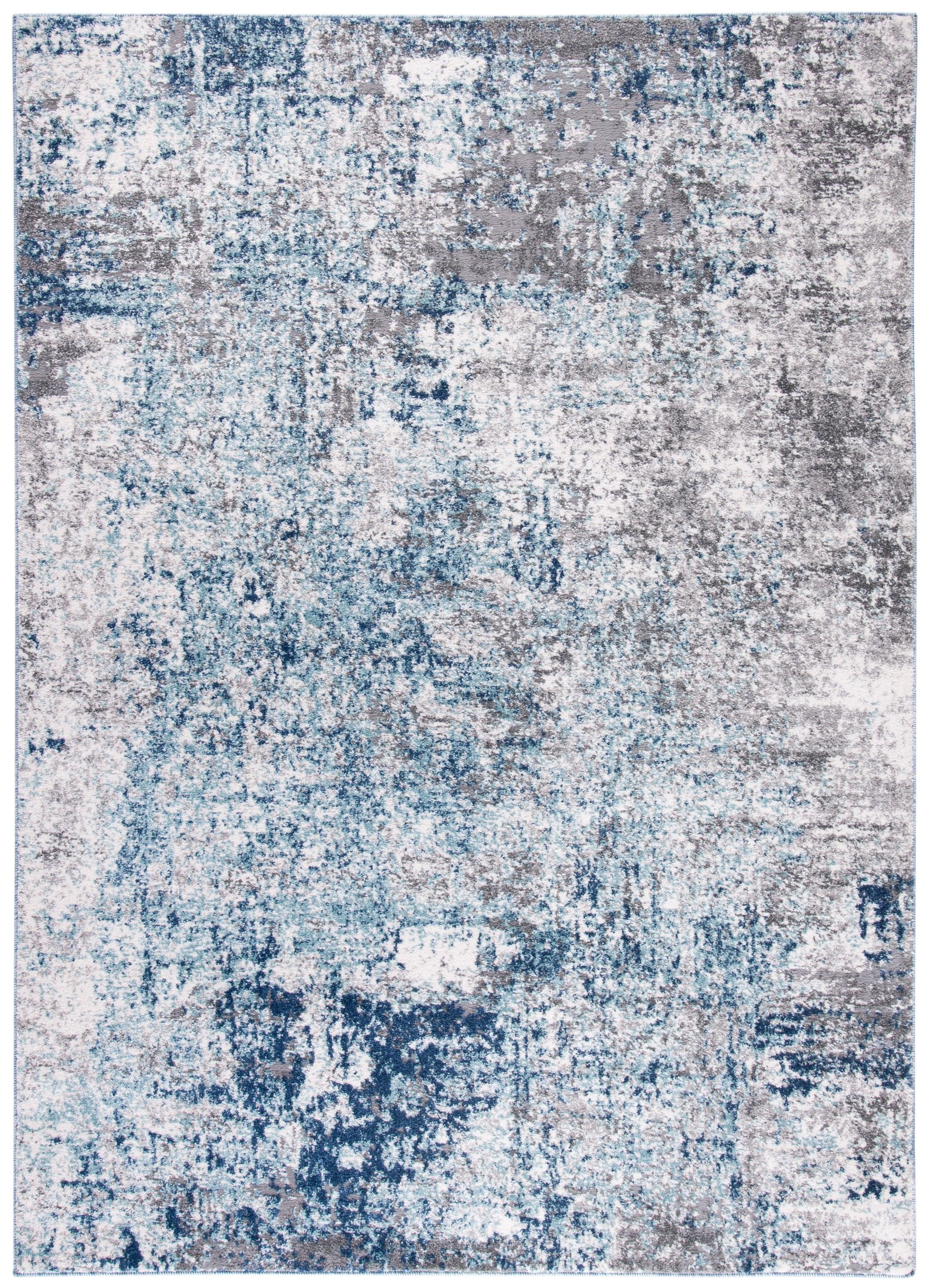 Aston ASN705 Power Loomed Indoor Area Rug - Light Blue/Grey - 5'3"x7'7" - Safavieh