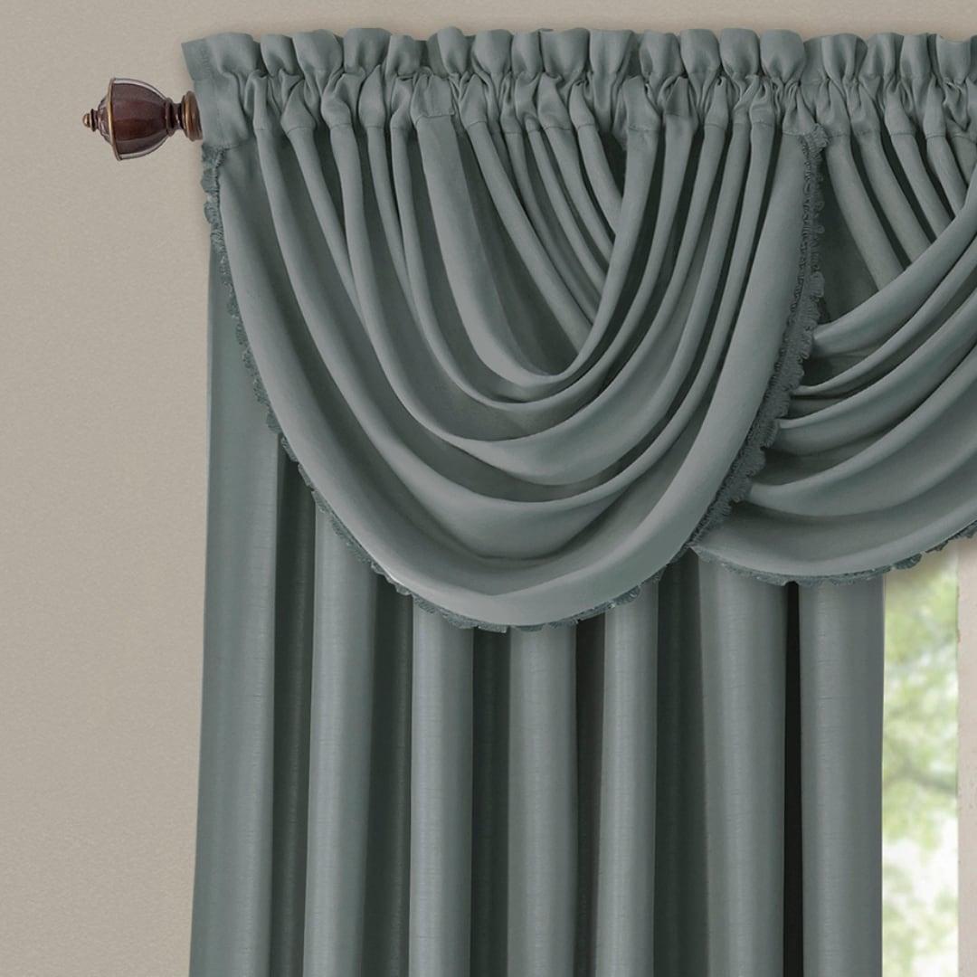 PALEYI 52" x 36" All Seasons Waterfall Window Valance