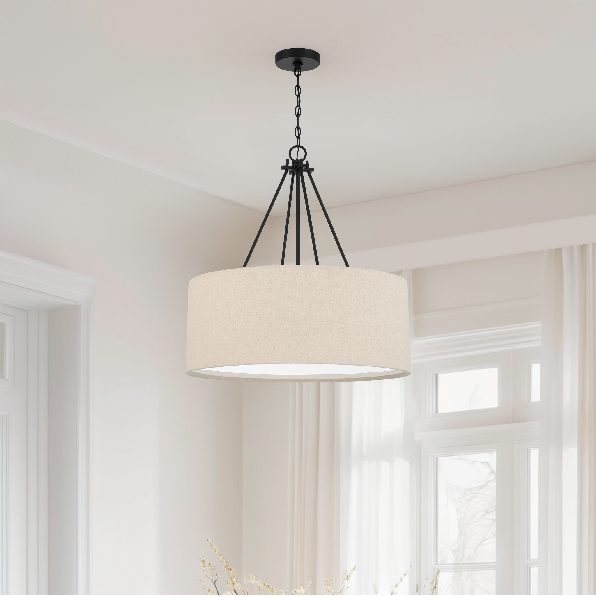Craftmade 56594 Duke 3 Light 24" Wide Pendant - Black