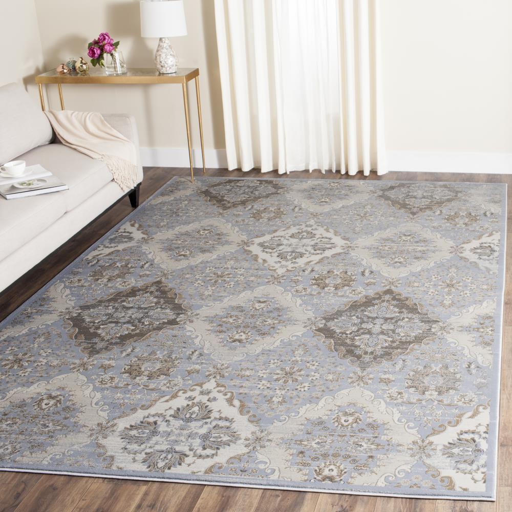 Vintage VTG572 Power Loomed Indoor Area Rug - Light Blue/Ivory - 5'1"x7'7" - Safavieh