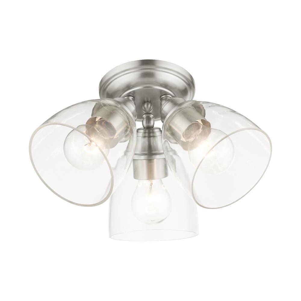 Livex Lighting Montgomery 3 - Light Flush Mount in  Brushed Nickel