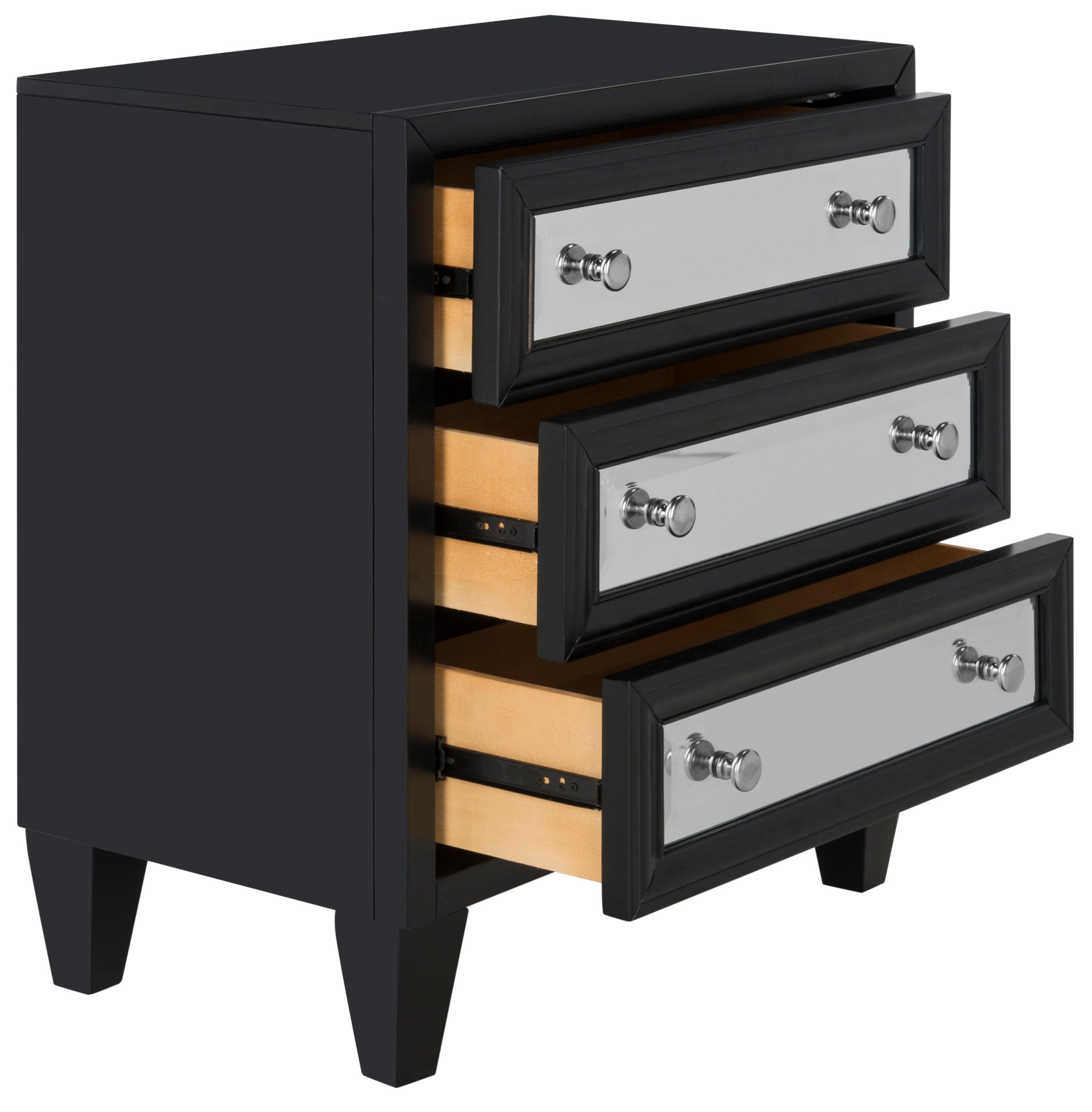 Marlon 3 Drawer Chest - CHS9202 - Black - Safavieh
