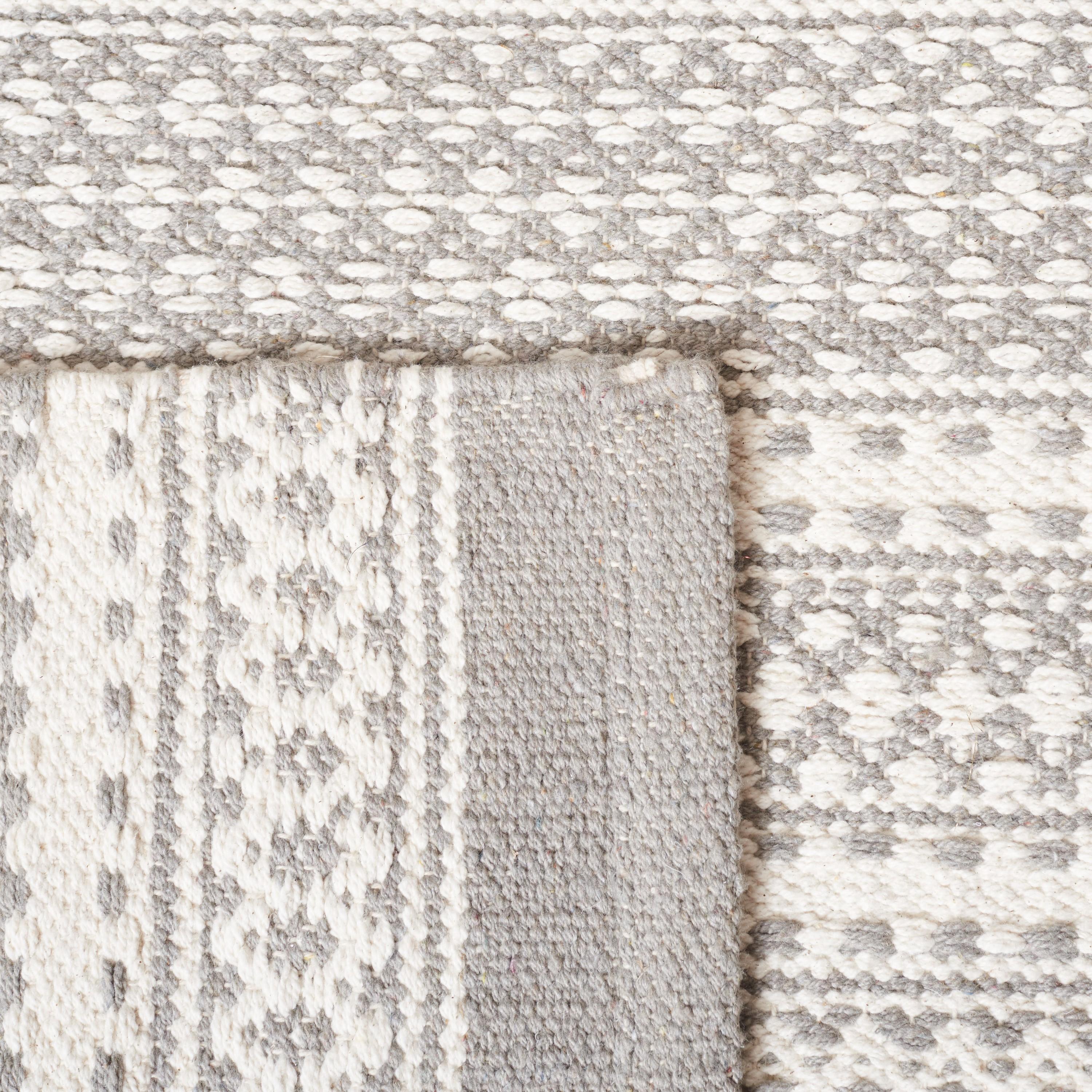 Kilim KLM705 Hand Woven Area Rug - Grey/Beige - 3'x5' - Safavieh.