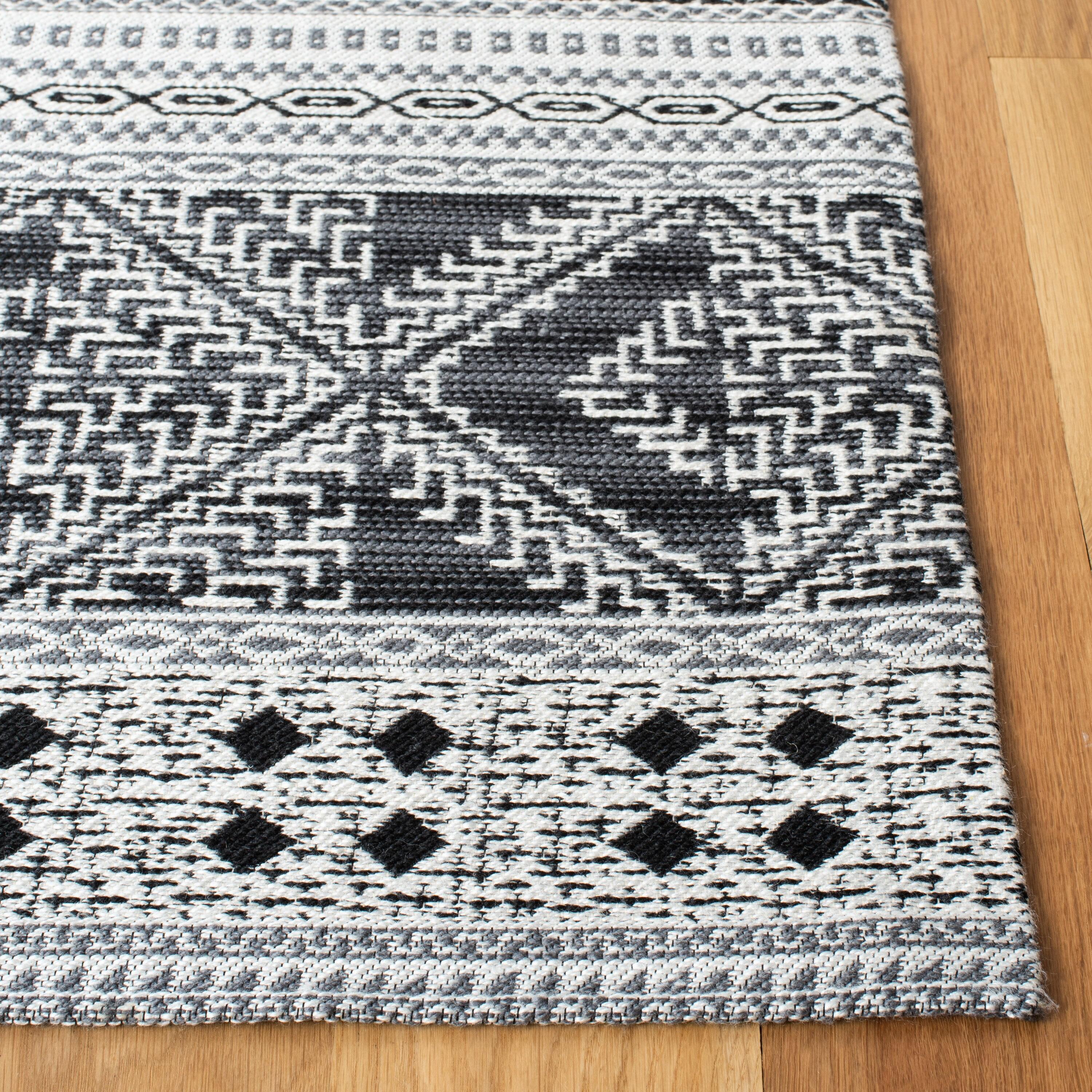 Classic Vintage CLV717 Hand Woven Area Rug - Black - 6'x9' - Safavieh.