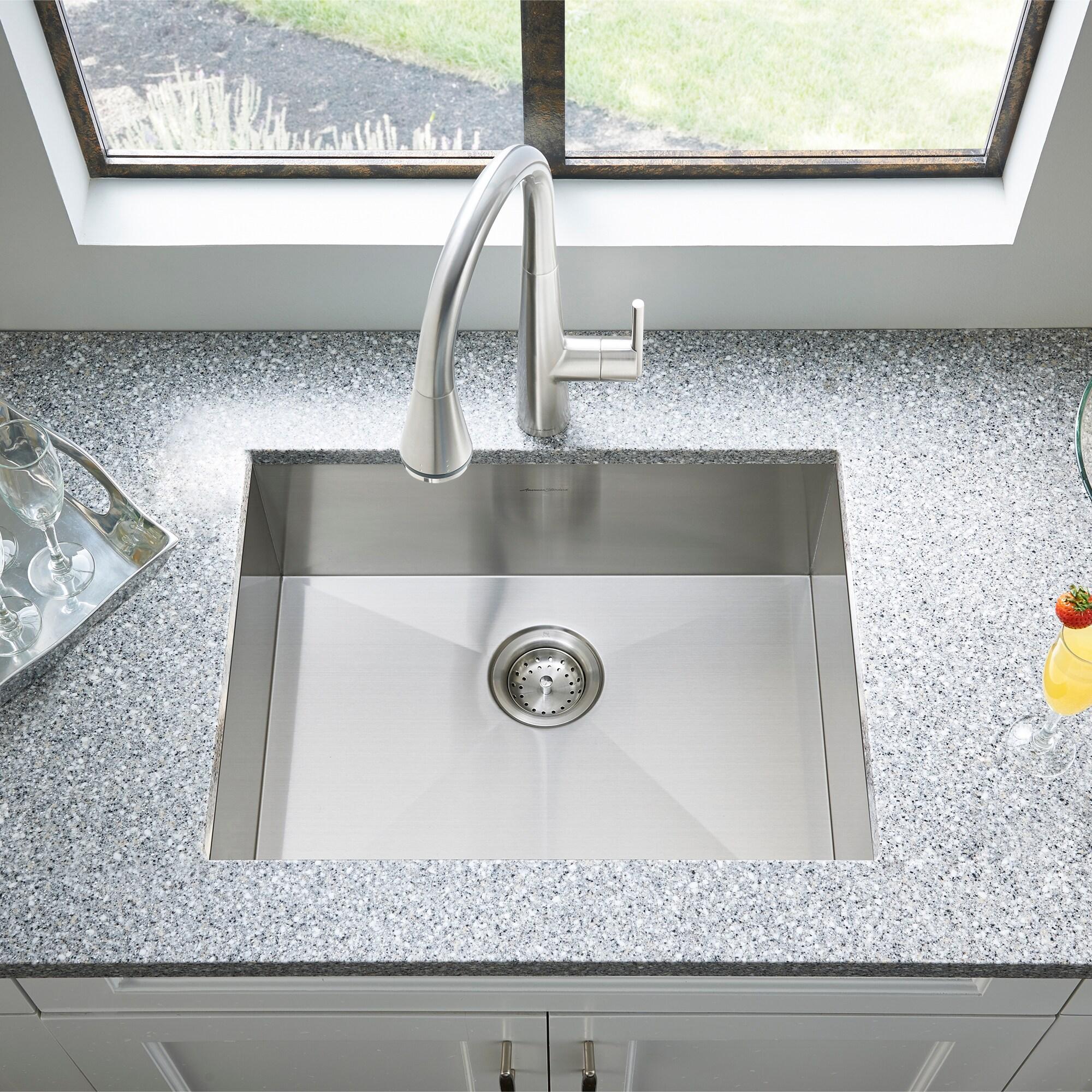Edgewater 25'' L Undermount Single Bowl Stainless Steel Kitchen Sink